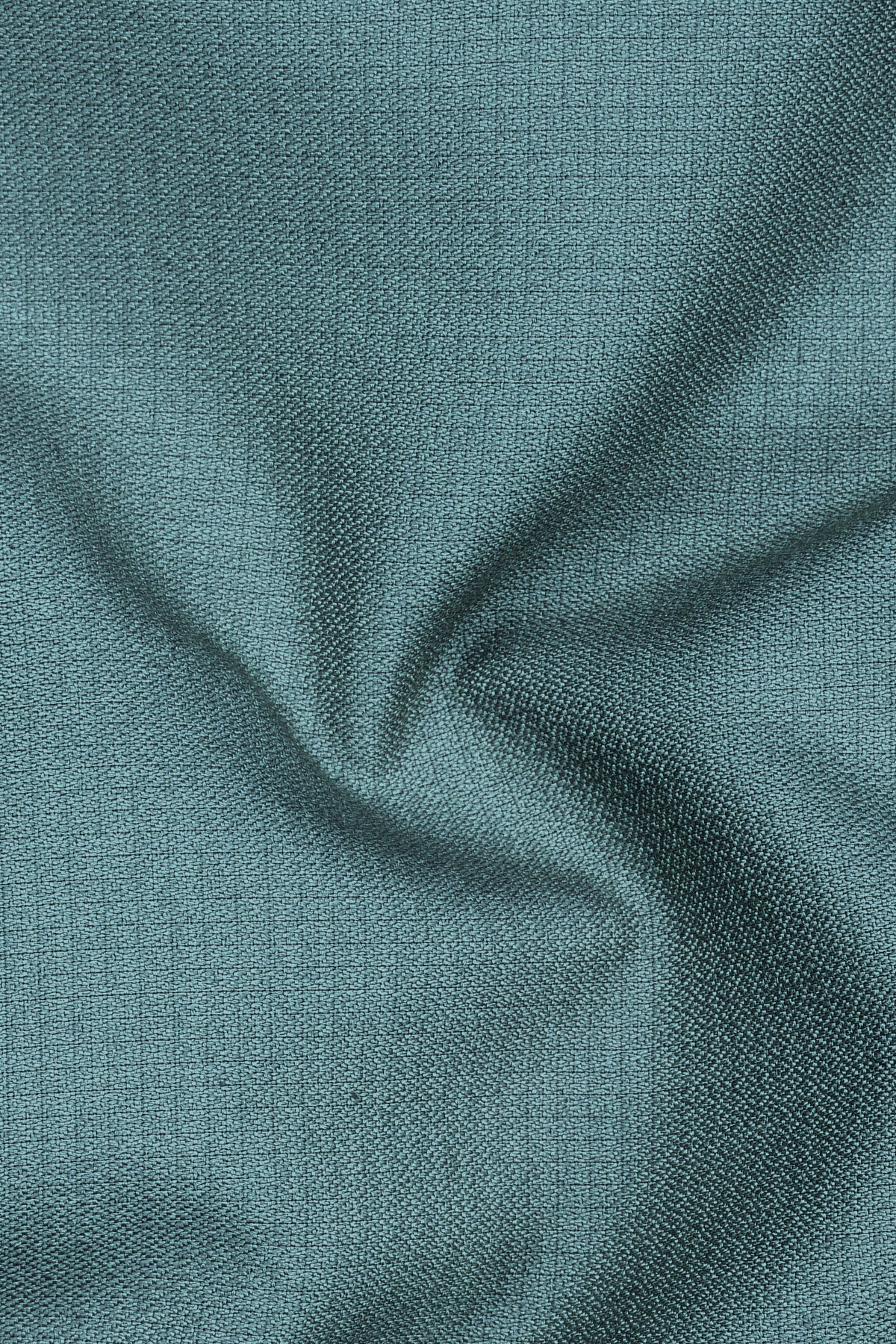 Viridian-Beetle Green Diamond Textured Wool Rich Slight Stretch Peak Lapel Tuxedo Blazer