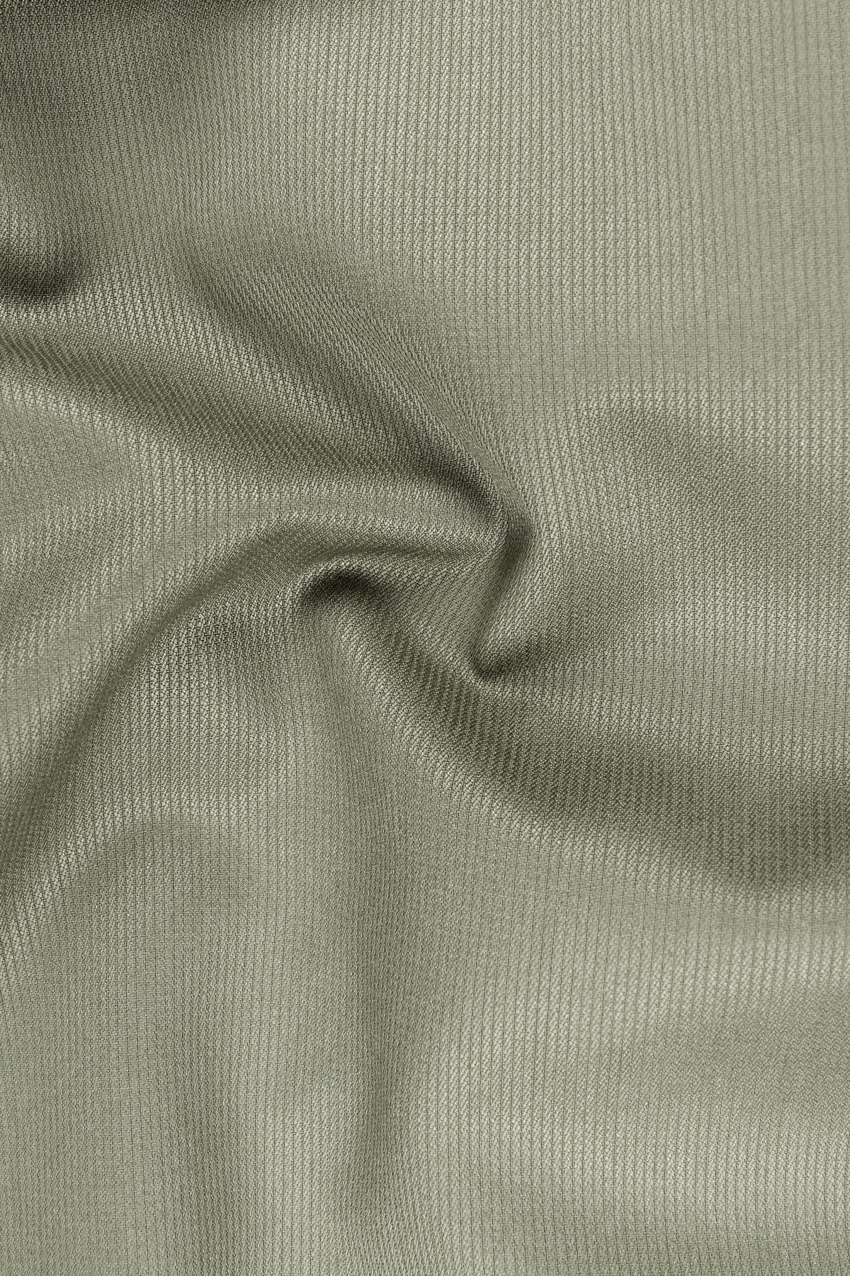 Elysian-Sage Green Diamond Textured Wool Rich Slight Stretch Single Breasted Blazer