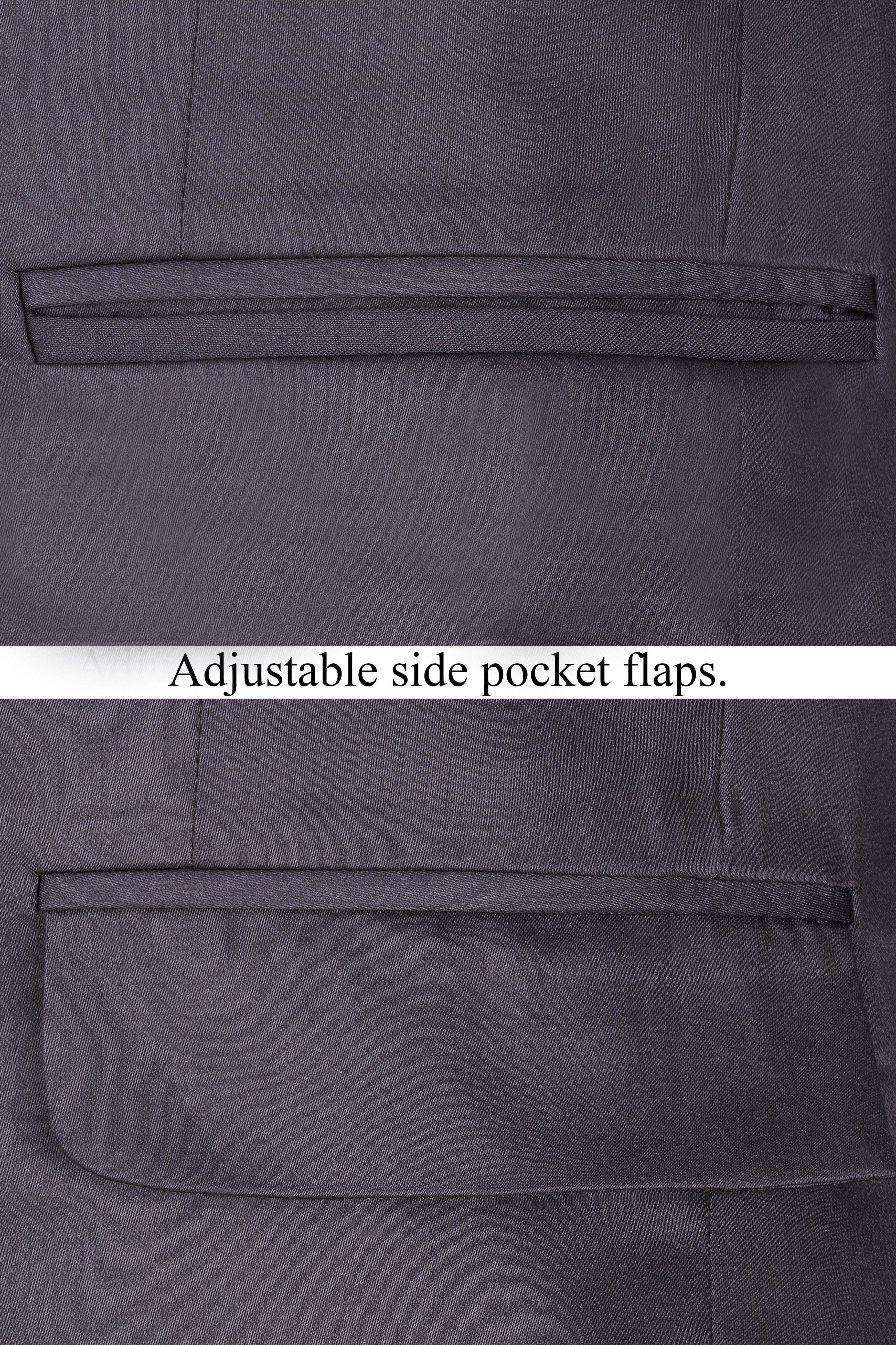 Porpoise Grey Subtle Sheen Wool Blend Double Breasted Blazer