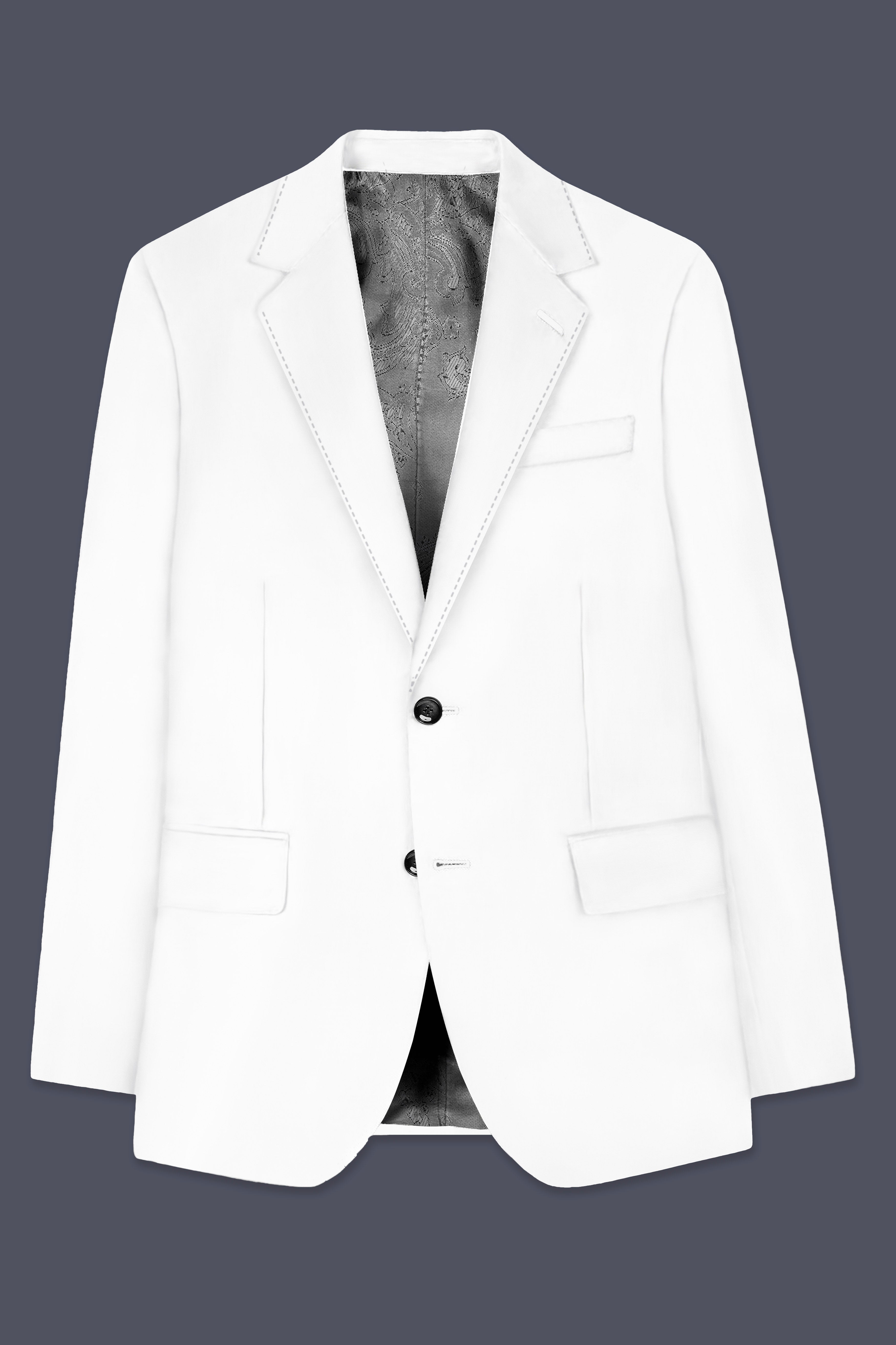 Bright White Luxurious Linen Designer Blazer