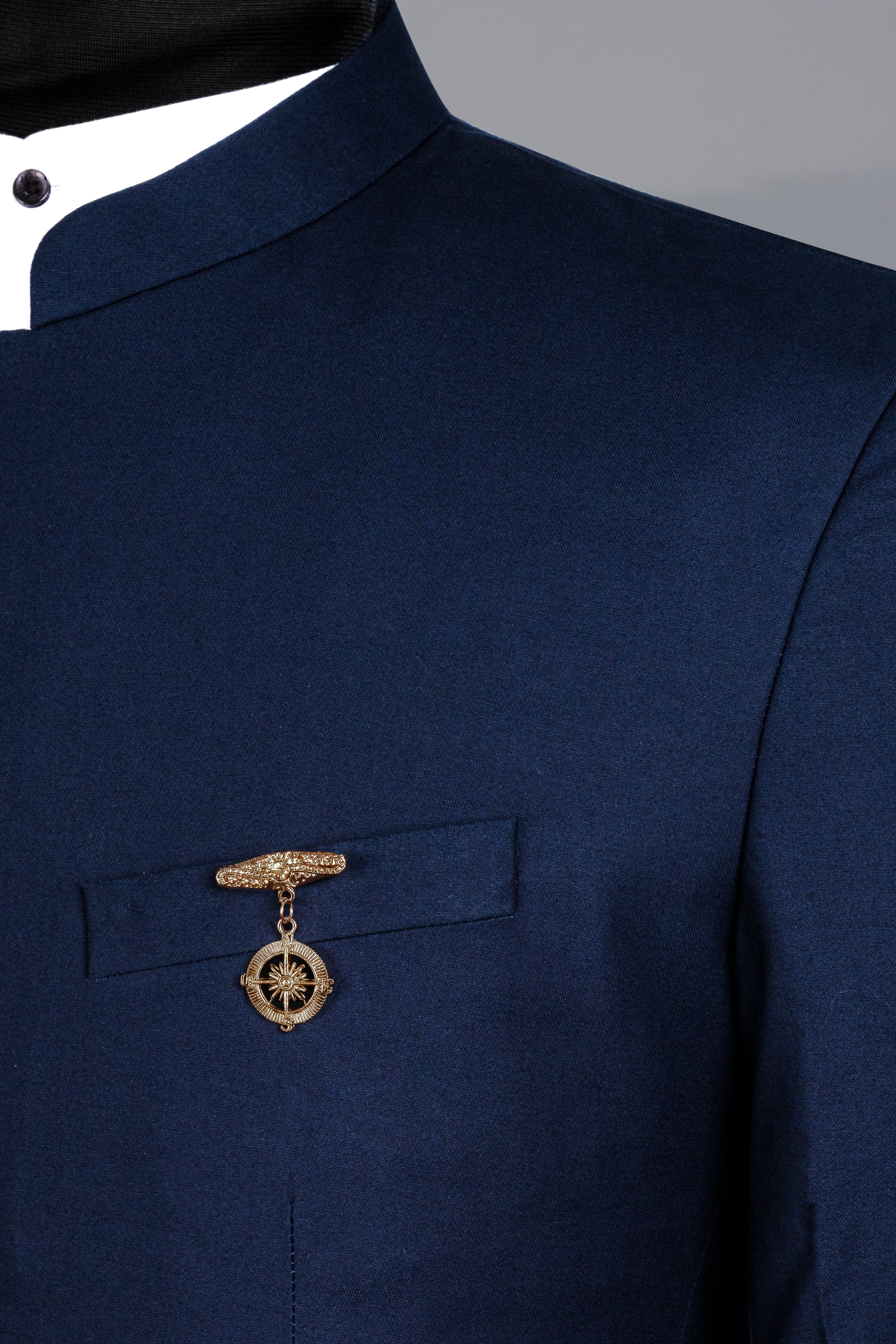 Compass Pattern Designer Gold Tone Brooch