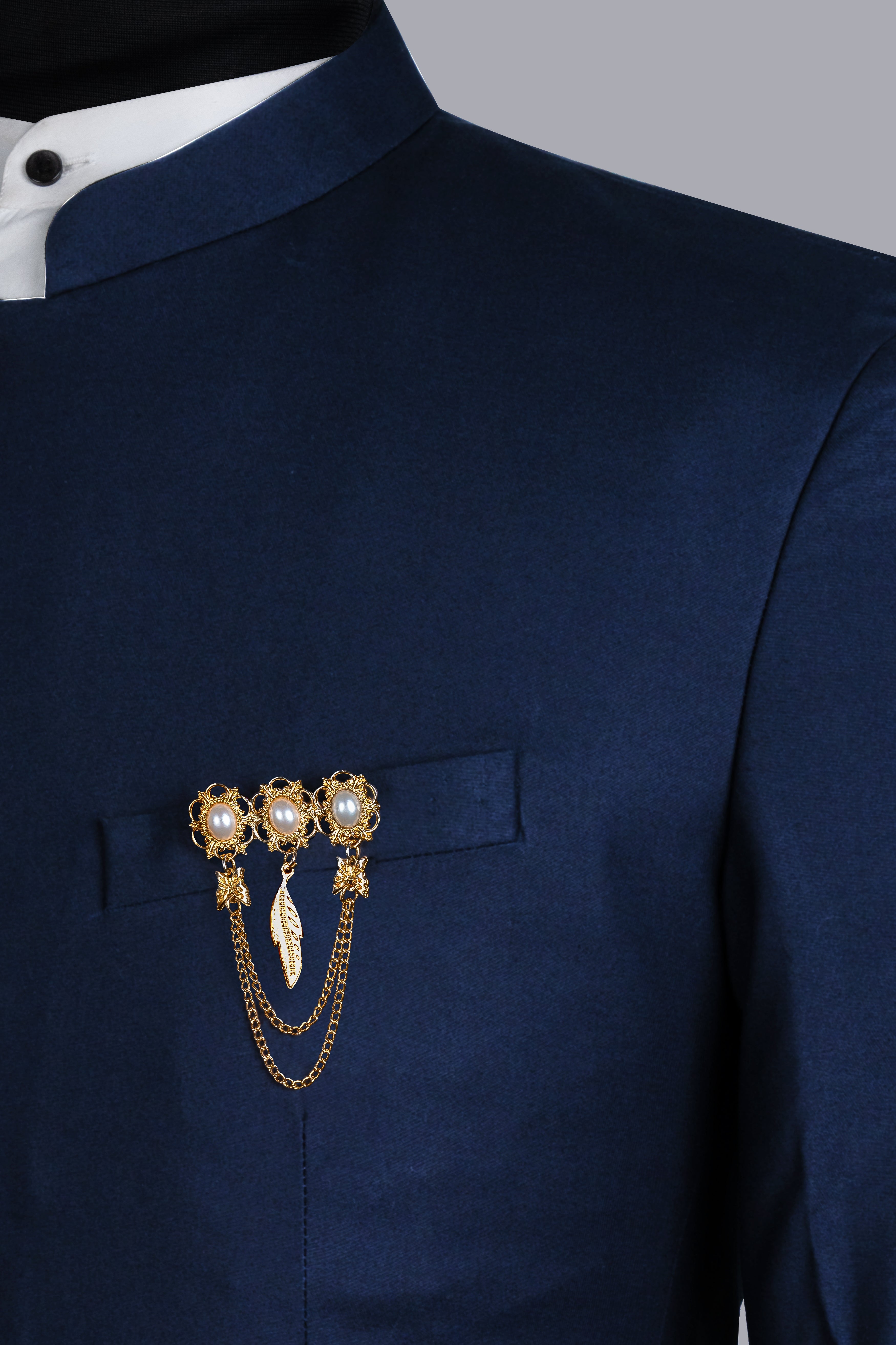 Pearl And Feather Butterflies Gold Tone Designer Brooch