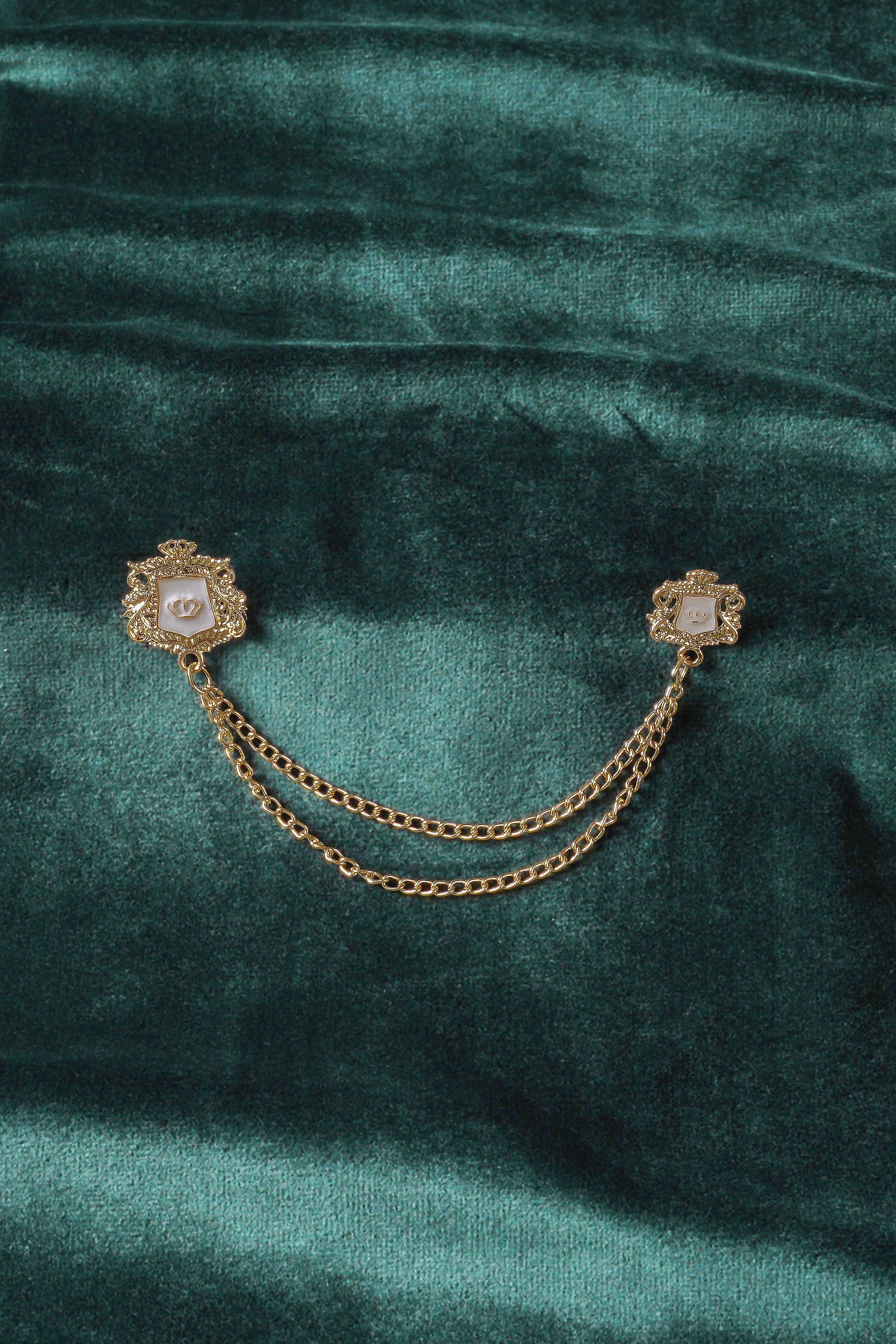 Royal Queen Designer Gold Tone Brooch