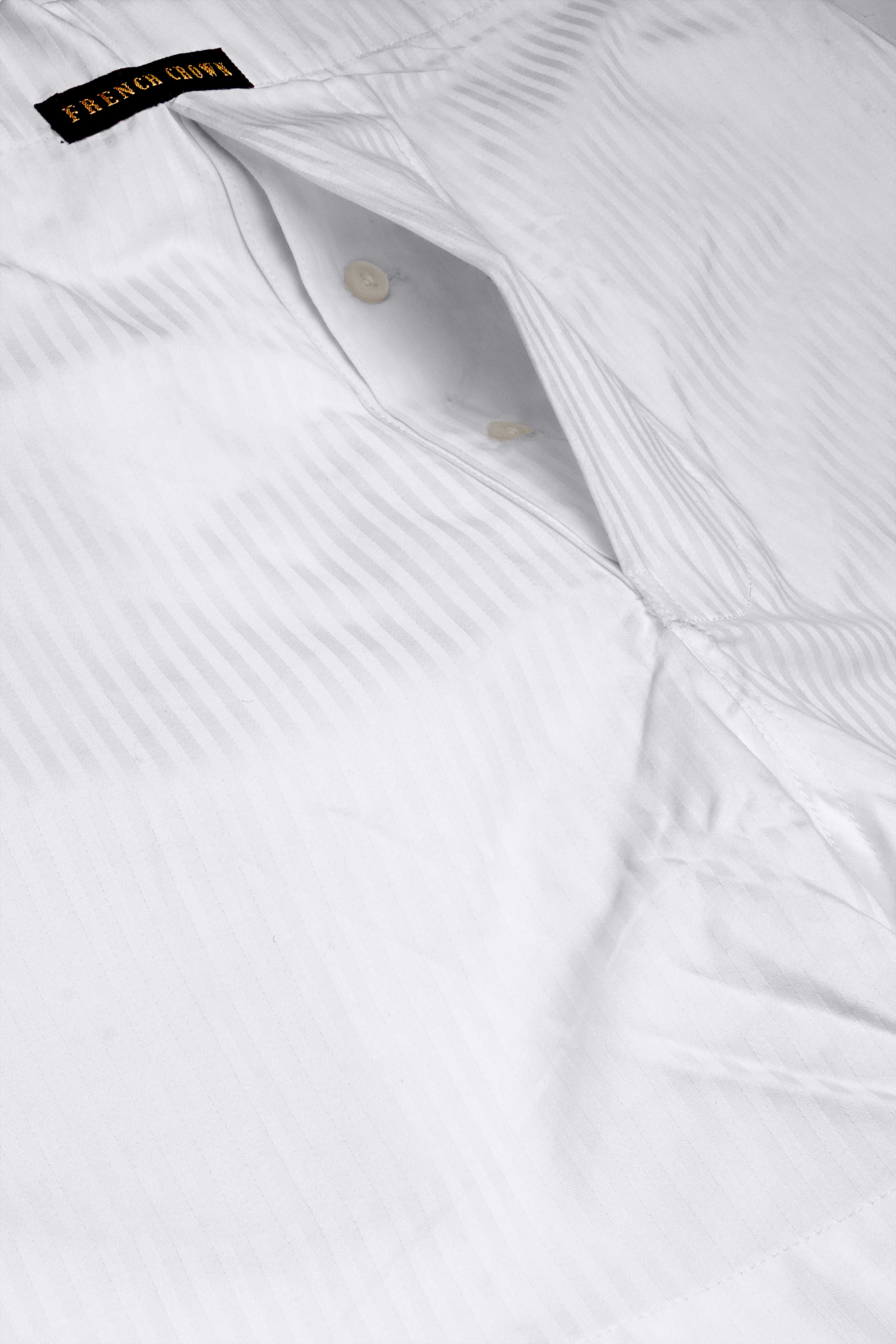 White Premium Jacquard Striped Cotton Boxers