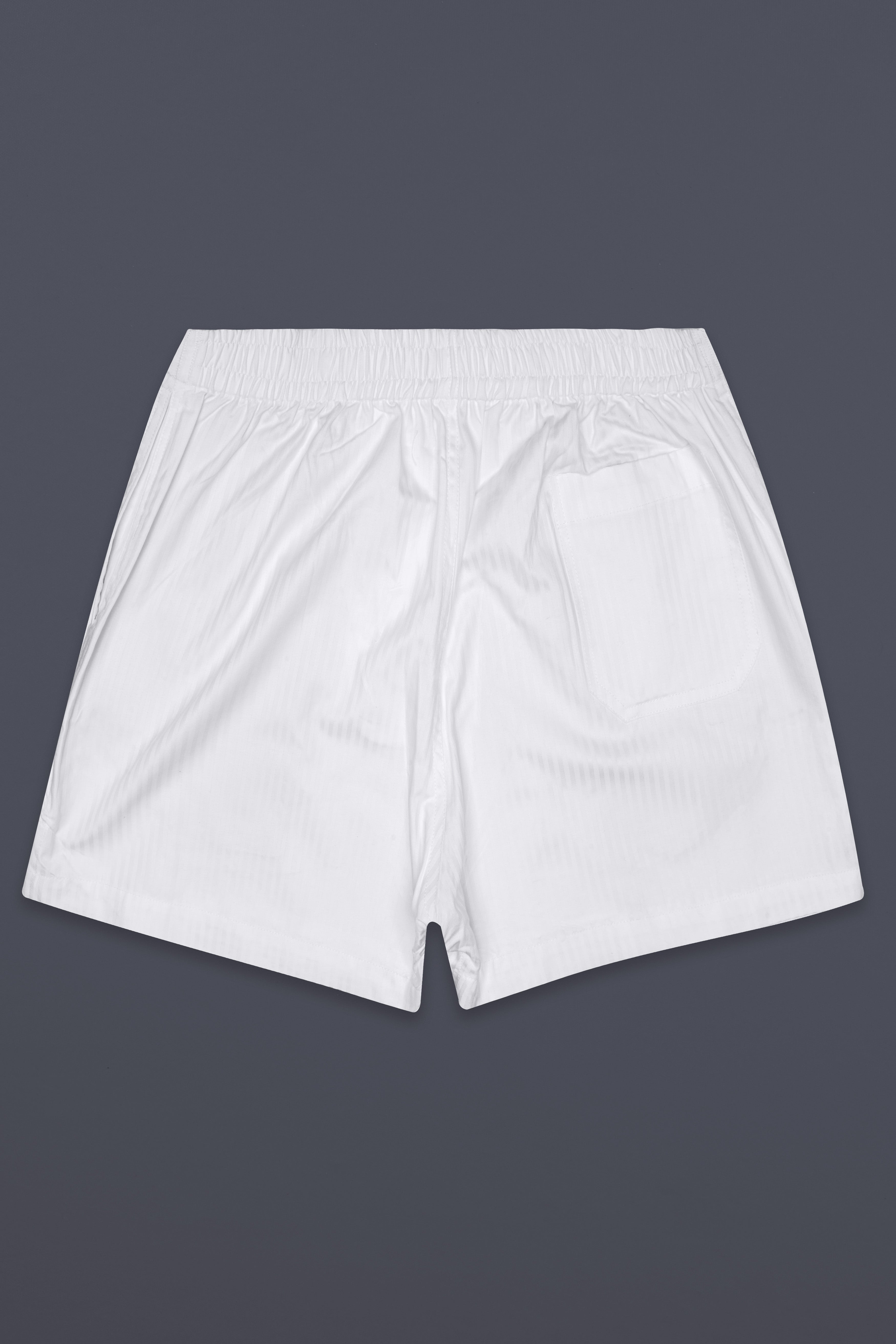 White Premium Jacquard Striped Cotton Boxers