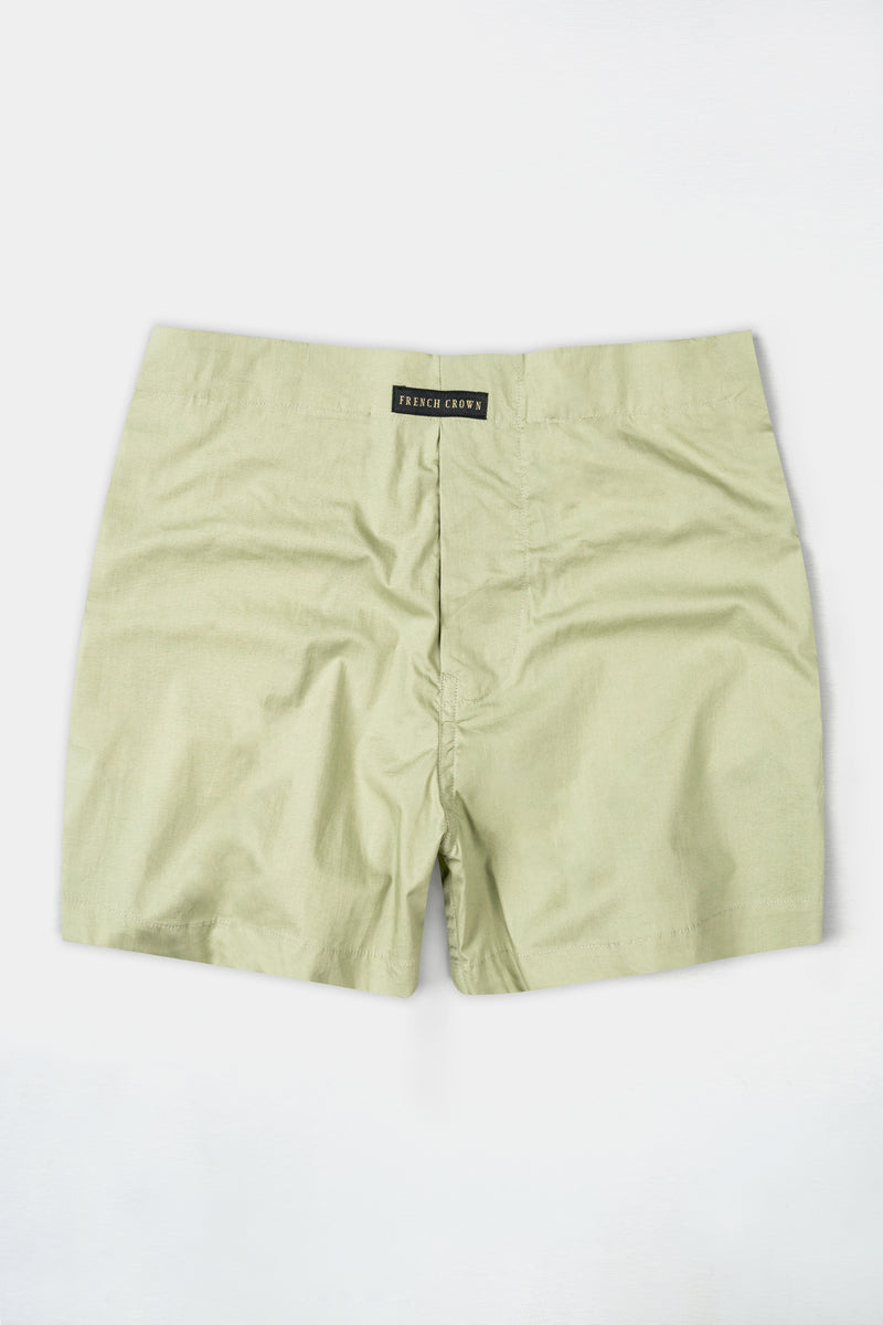 Sisal Green Solid Premium Cotton Boxer