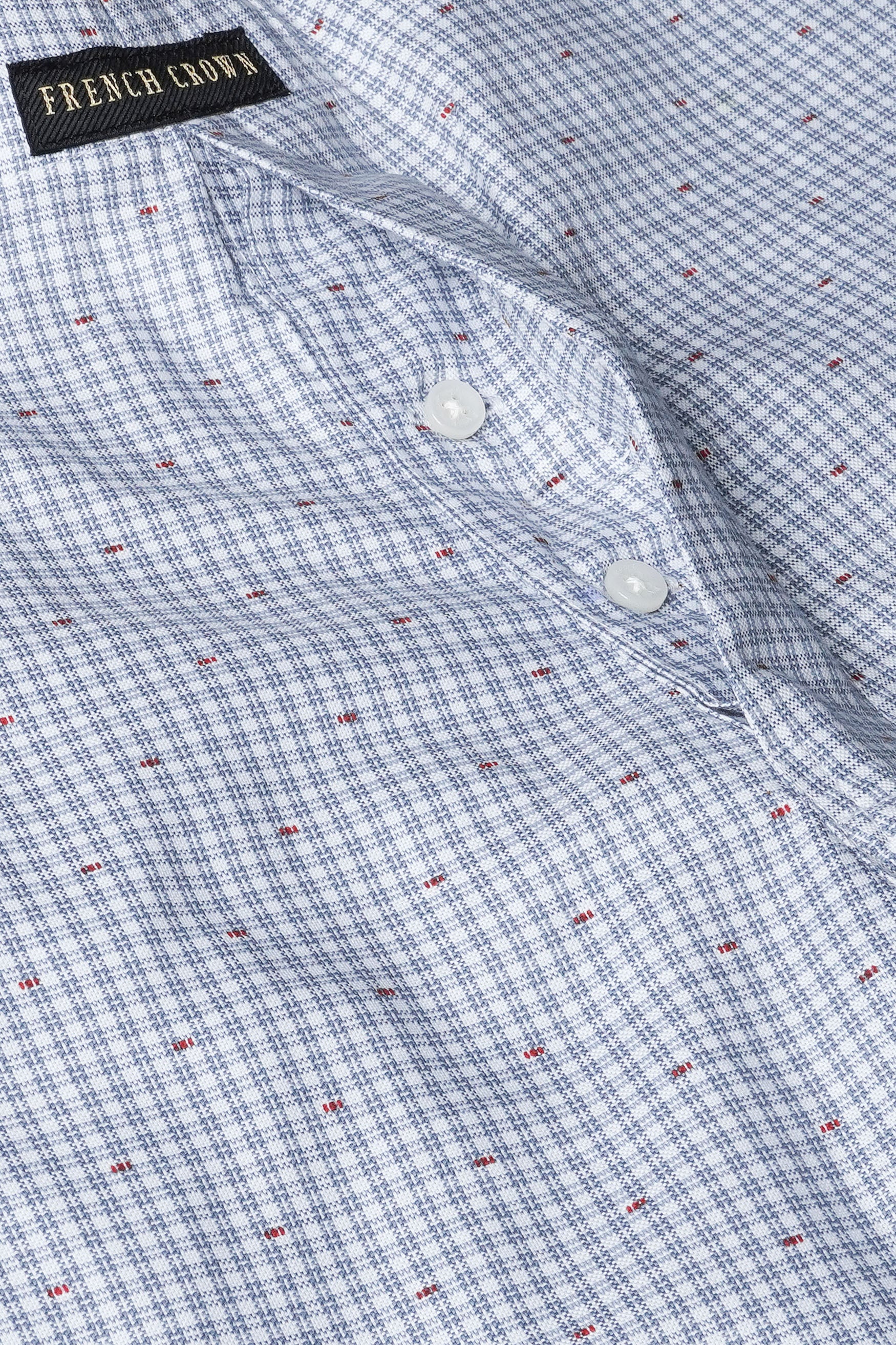 Dusk Blue and White Checkered Royal Oxford Boxer