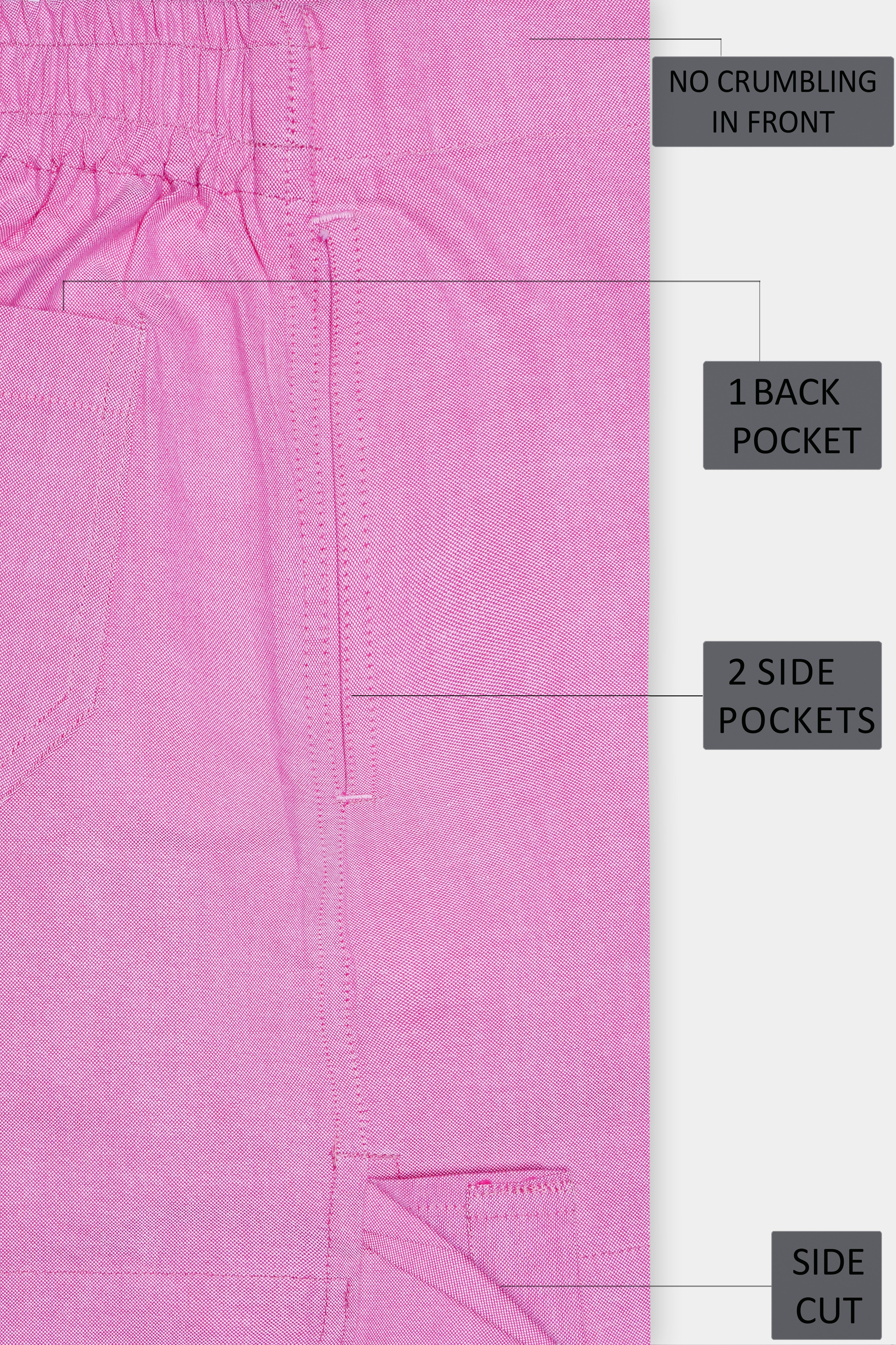 Viola Pink Textured Oxford Premium Cotton Boxer