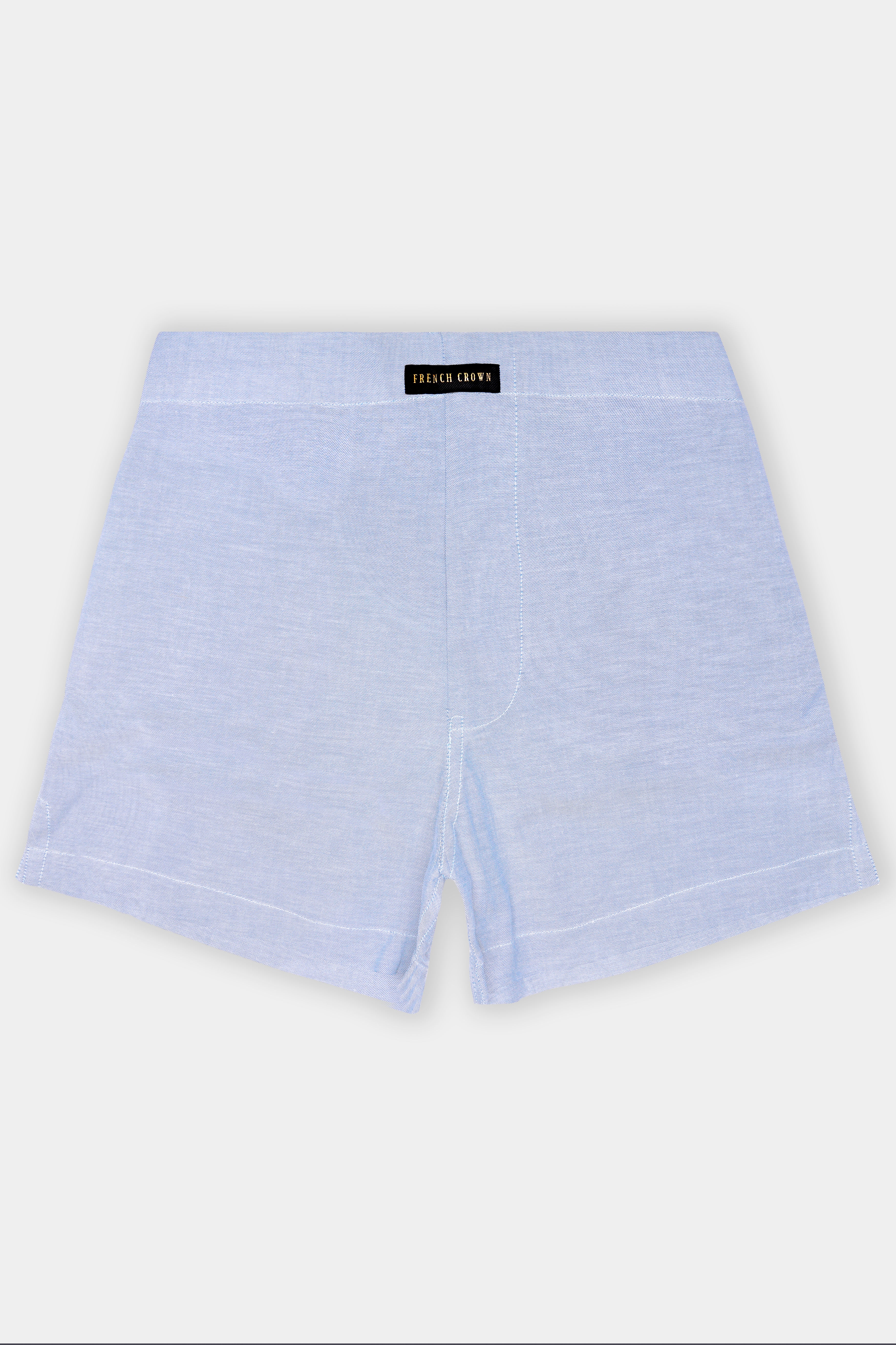 Casper Blue Textured Oxford Premium Cotton Boxer