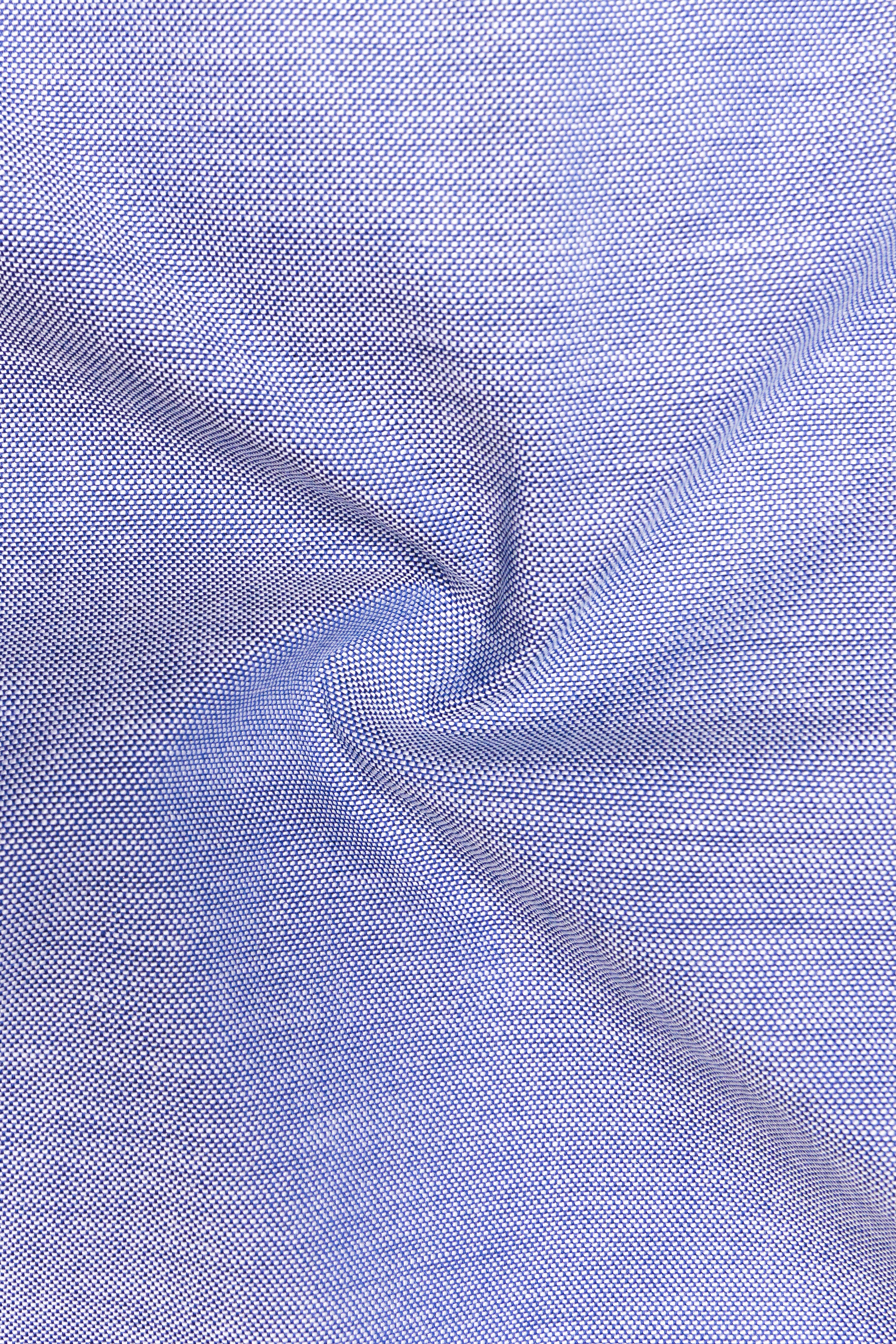 Casper Blue Textured Oxford Premium Cotton Boxer
