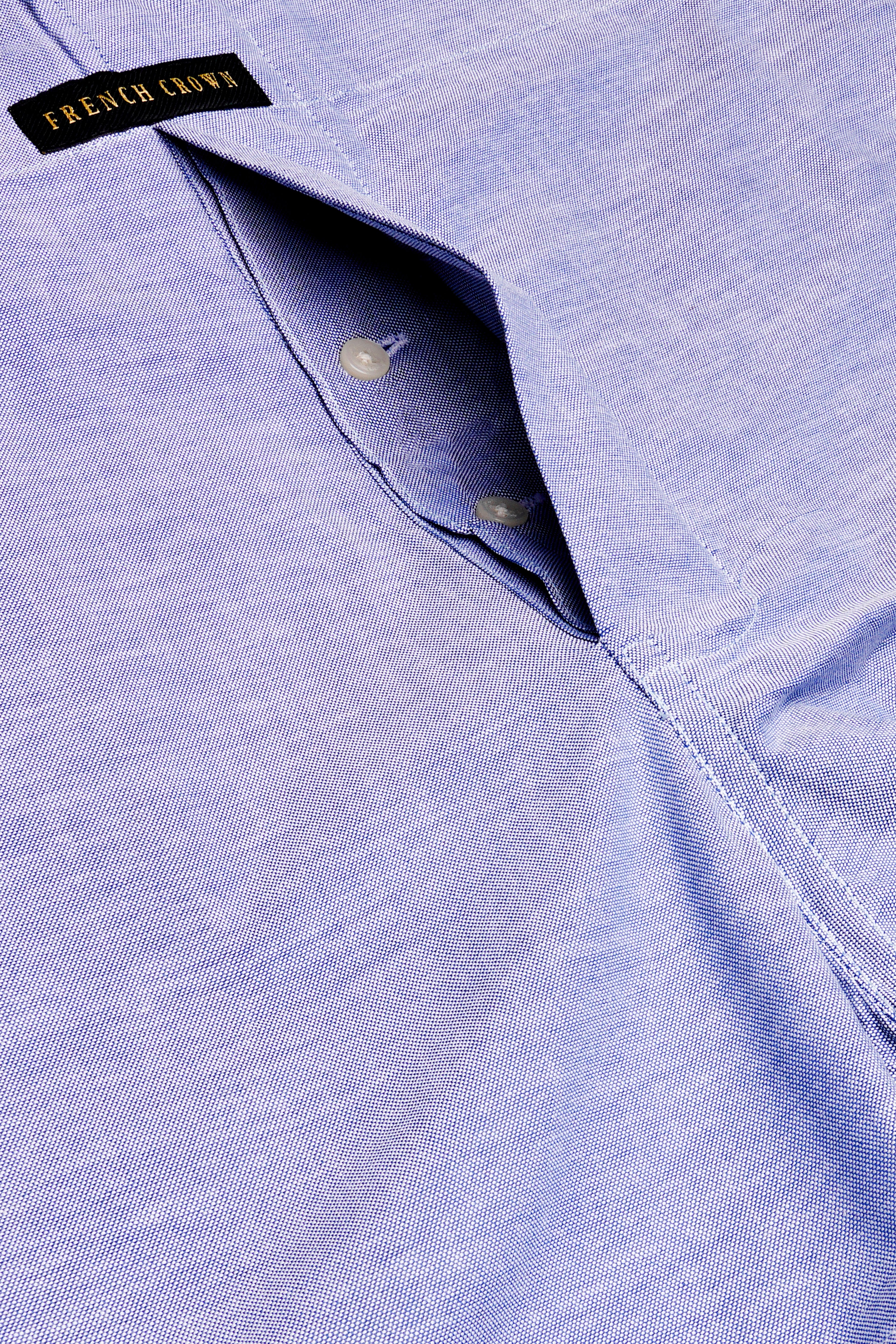 Casper Blue Textured Oxford Premium Cotton Boxer