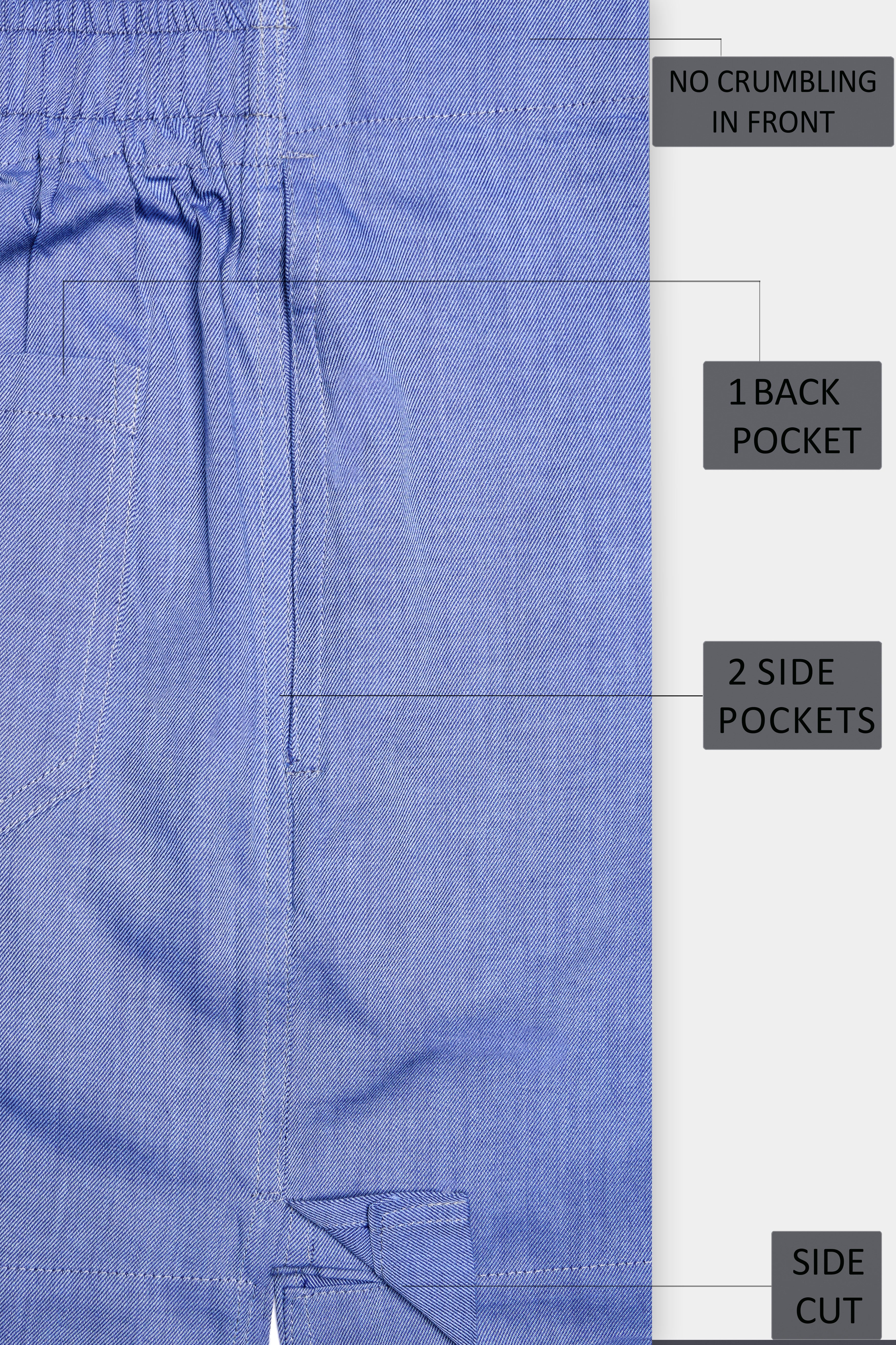 Carolina Blue Textured Oxford Premium Cotton Boxer