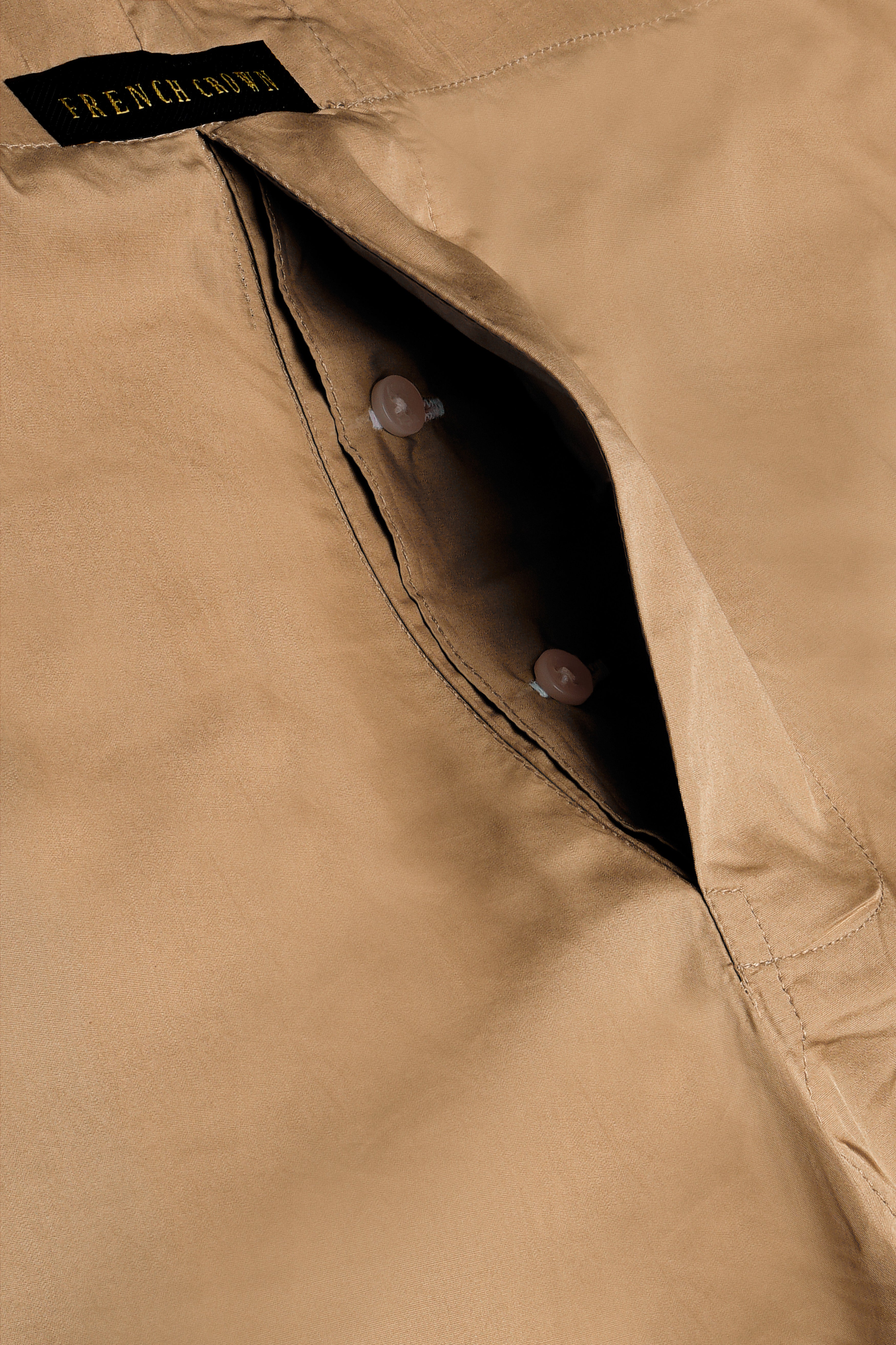 Fawn Brown Plain Solid Poplin Cotton Boxer