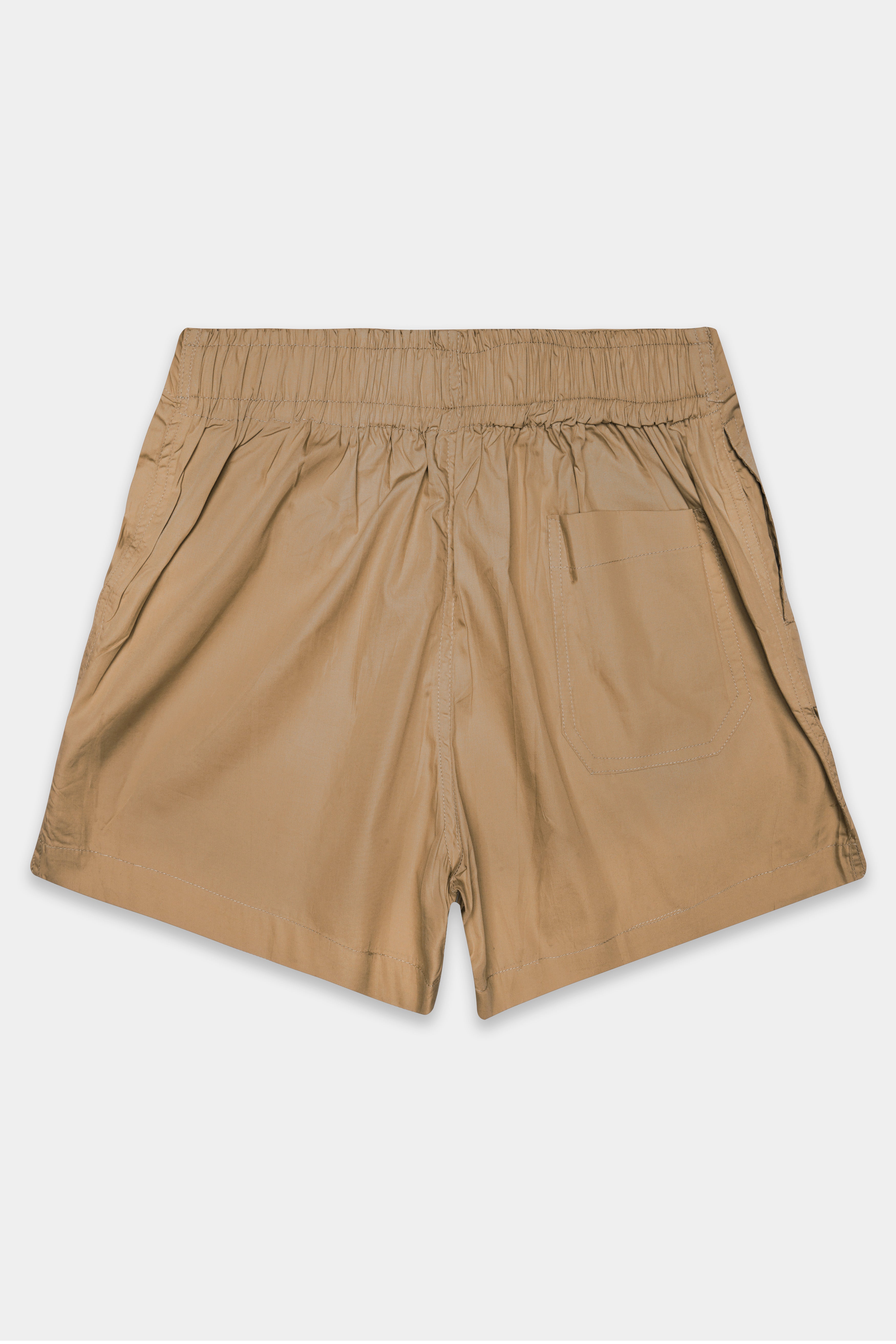 Fawn Brown Plain Solid Poplin Cotton Boxer
