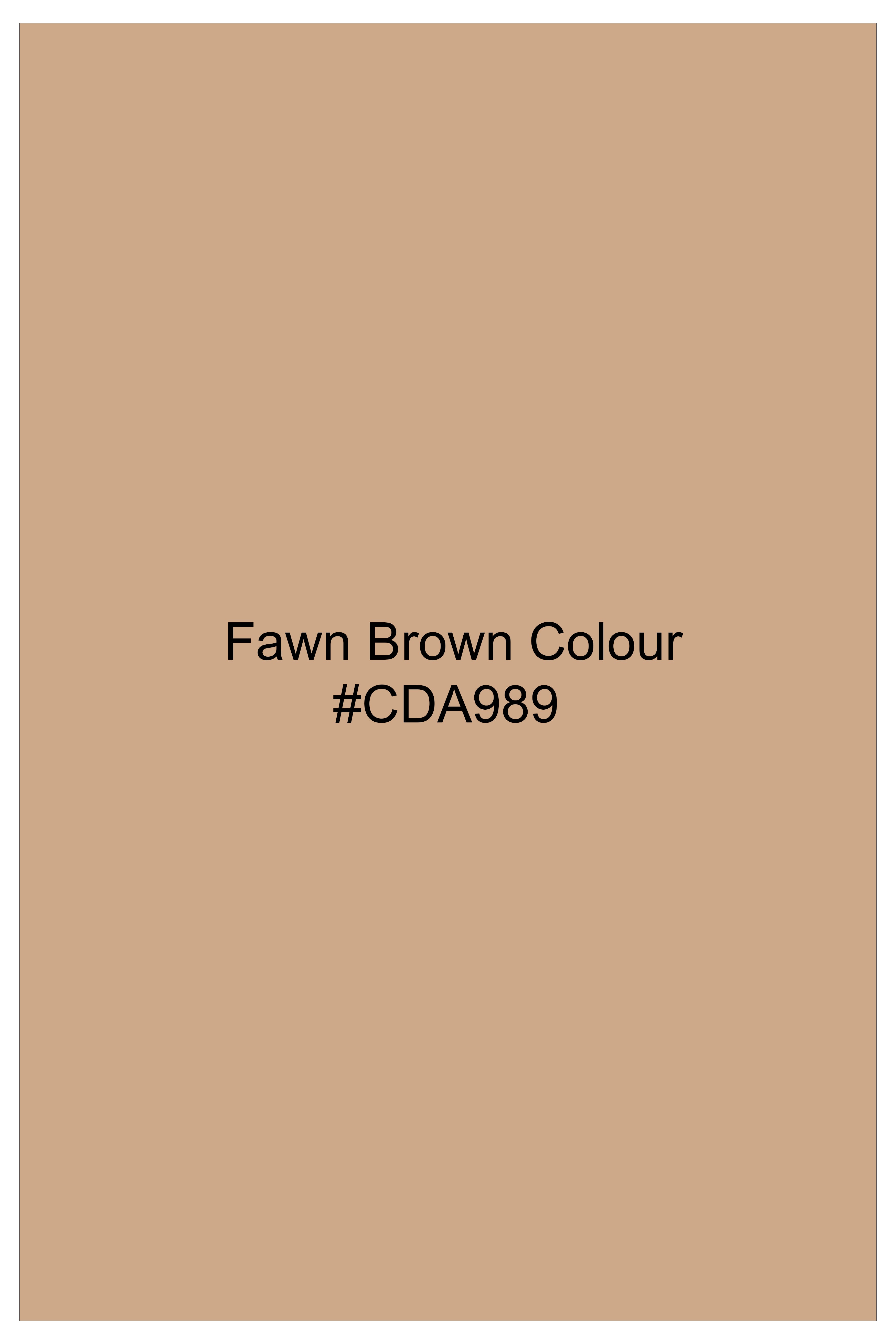 Fawn Brown Plain Solid Poplin Cotton Boxer