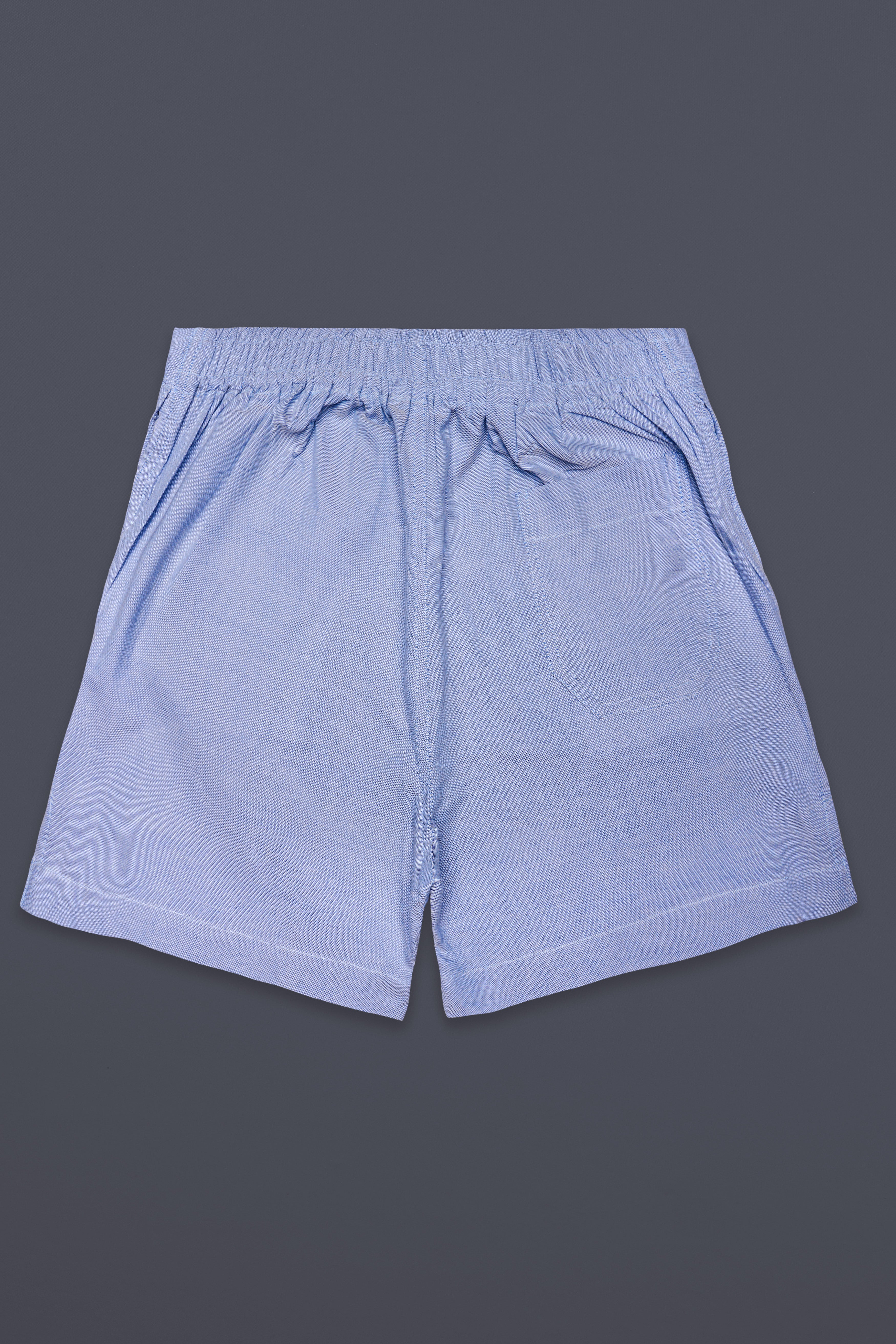Rock Blue Dobby Textured Premium Cotton Boxer
