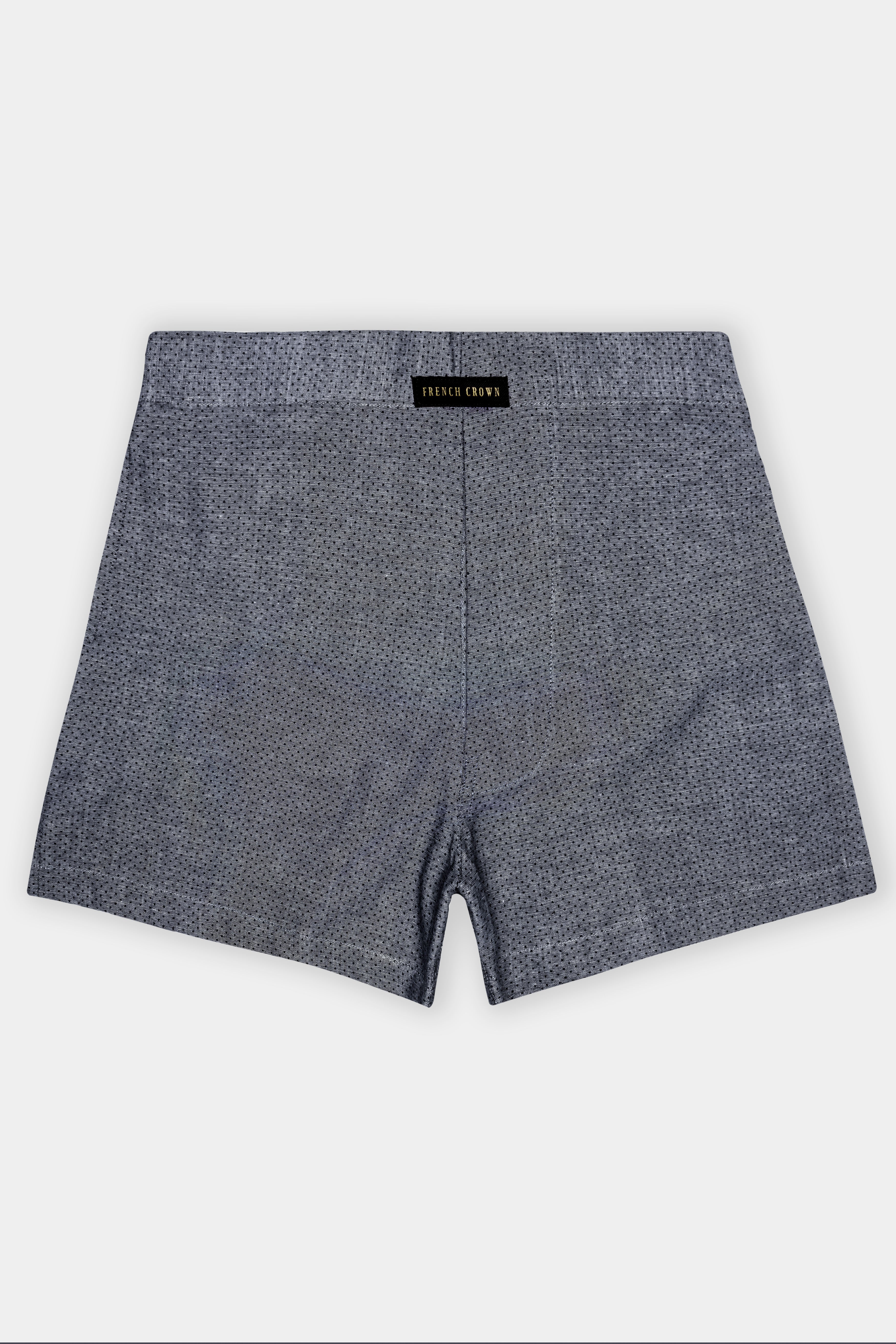 Mid Gray Dots Dobby Textured Premium Cotton Boxer