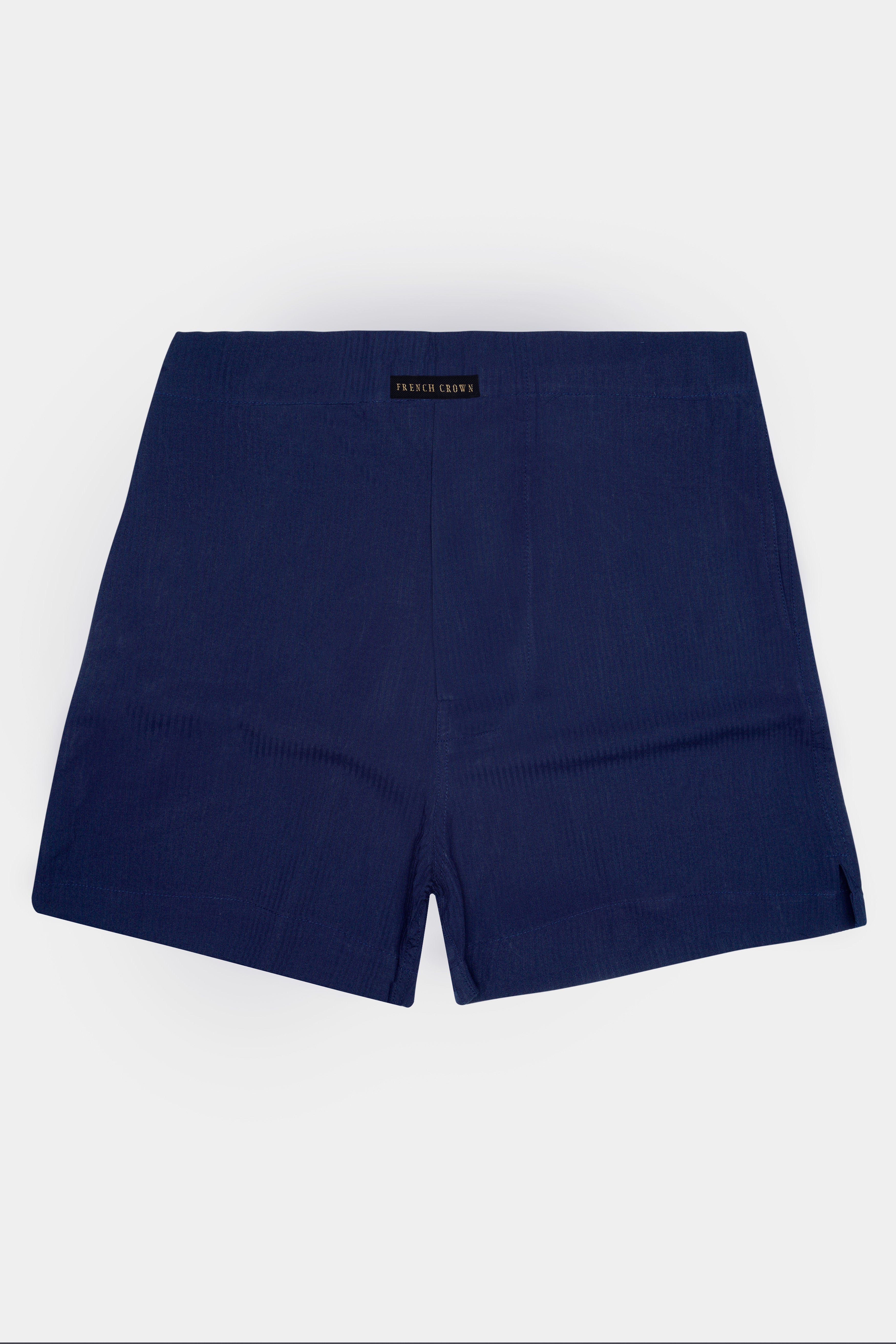 Mirage Blue Dobby Textured Premium Cotton Boxer