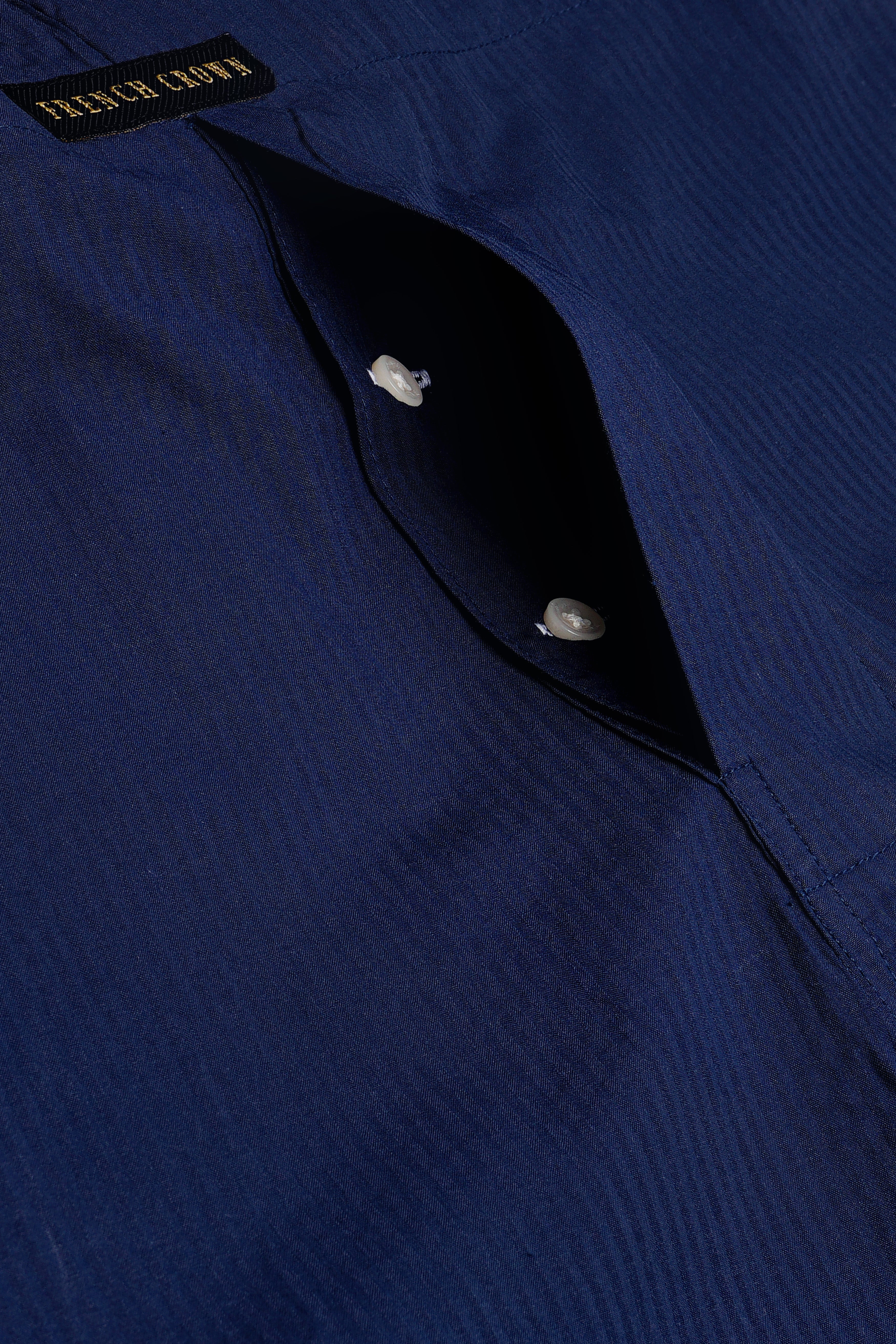 Mirage Blue Dobby Textured Premium Cotton Boxer