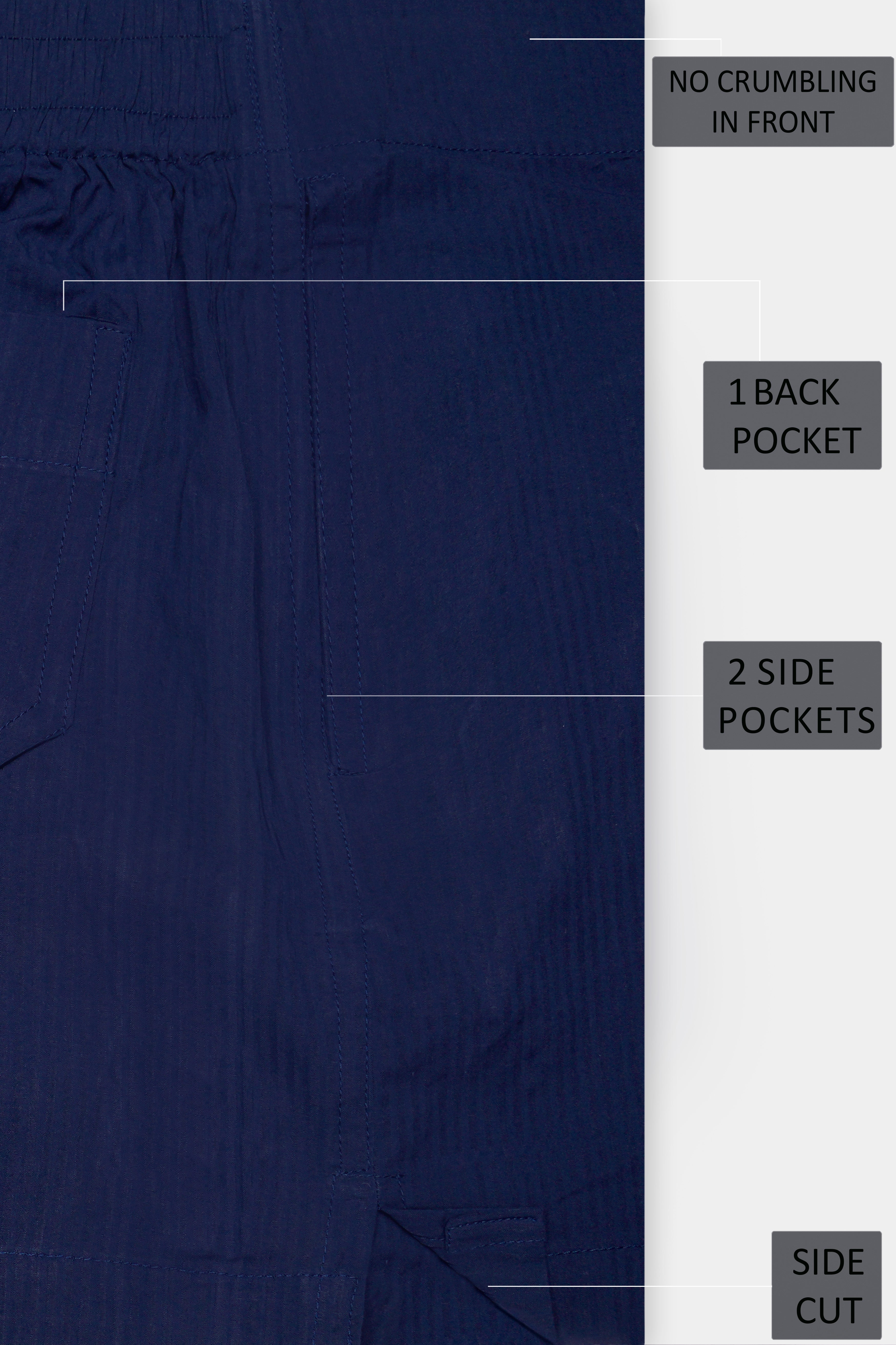 Mirage Blue Dobby Textured Premium Cotton Boxer
