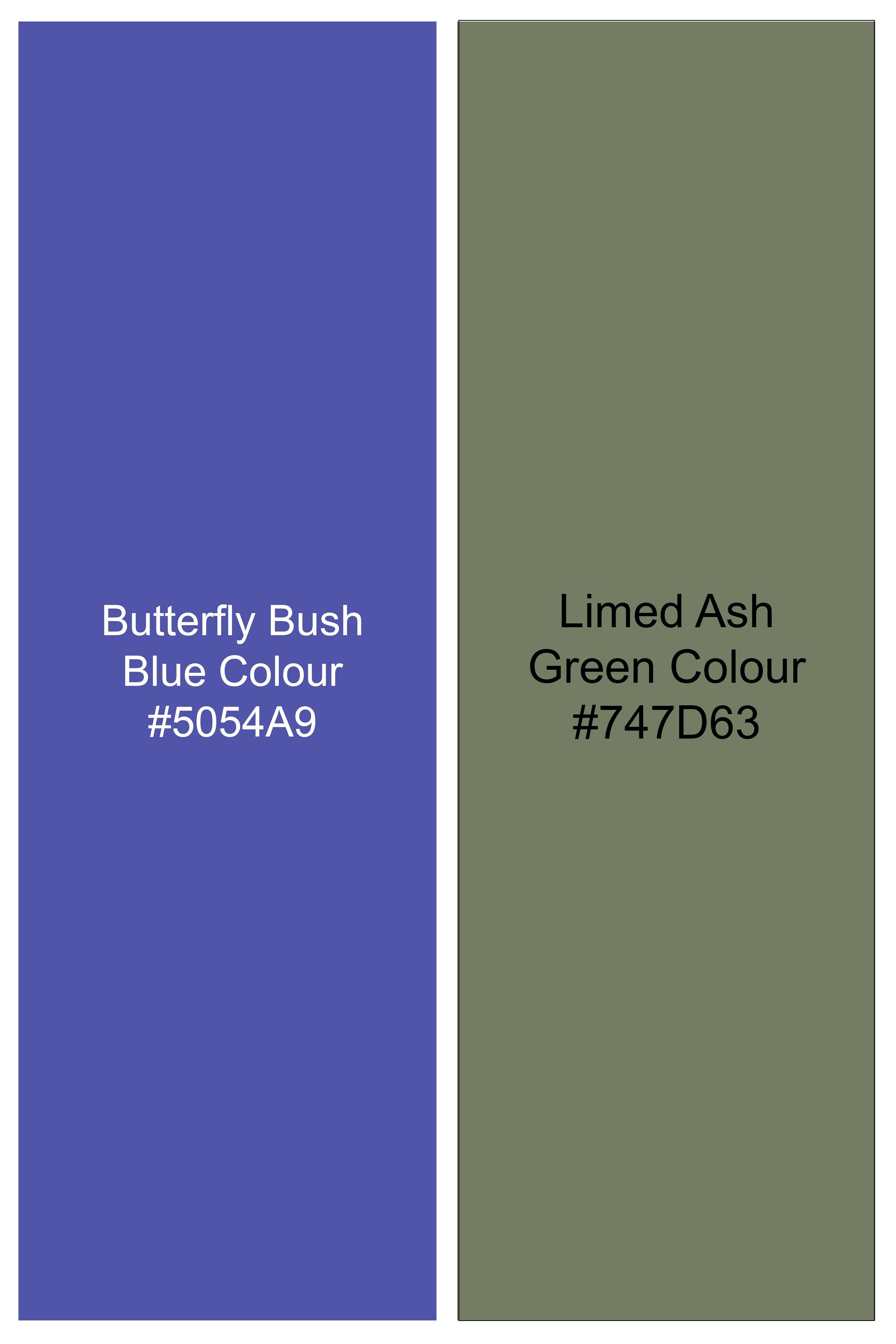Butterfly Buah Blue and Limed ash Green Printed Jacquard Cotton Boxer
