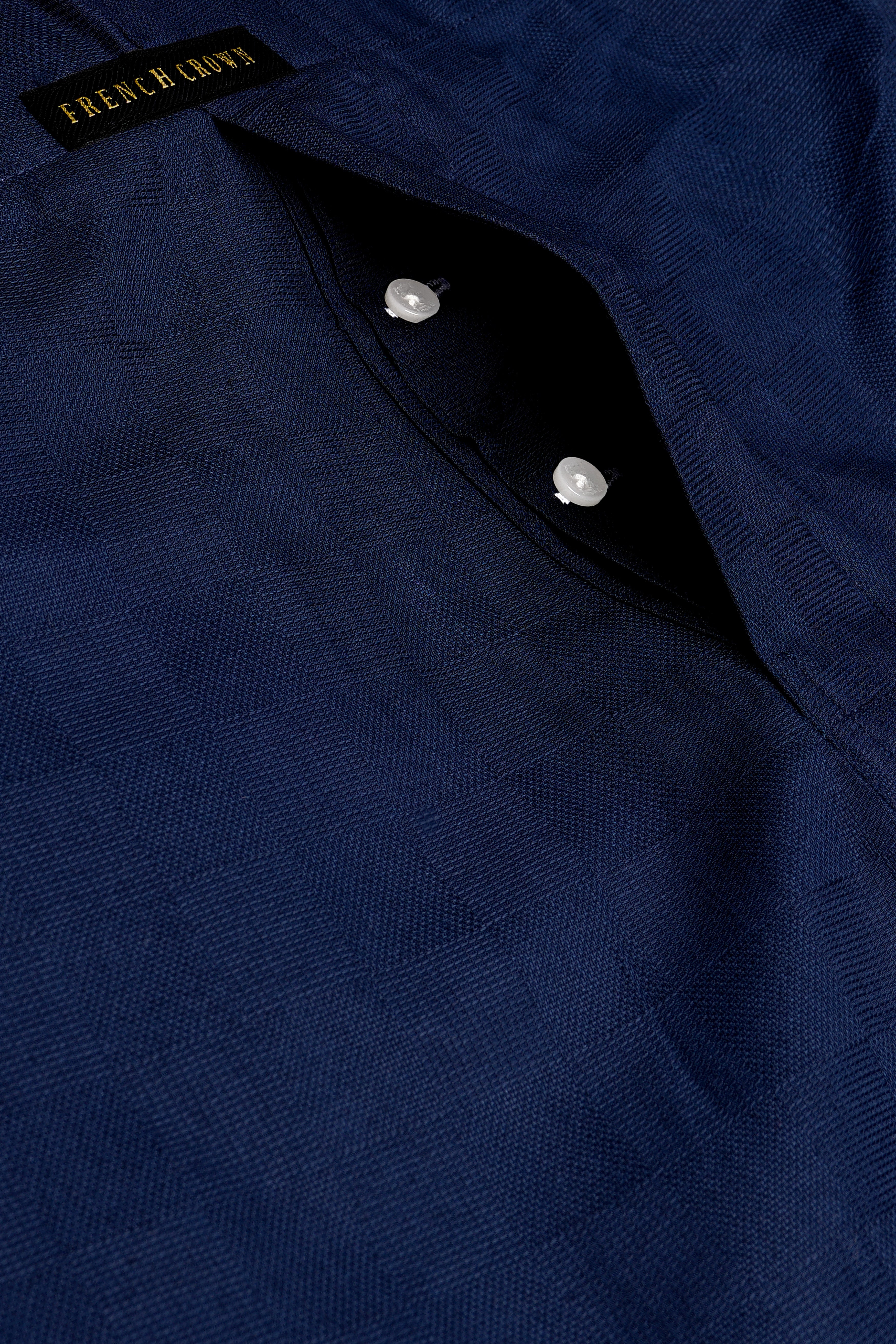 Deep Cove Blue Dobby Textured Premium Cotton Boxer