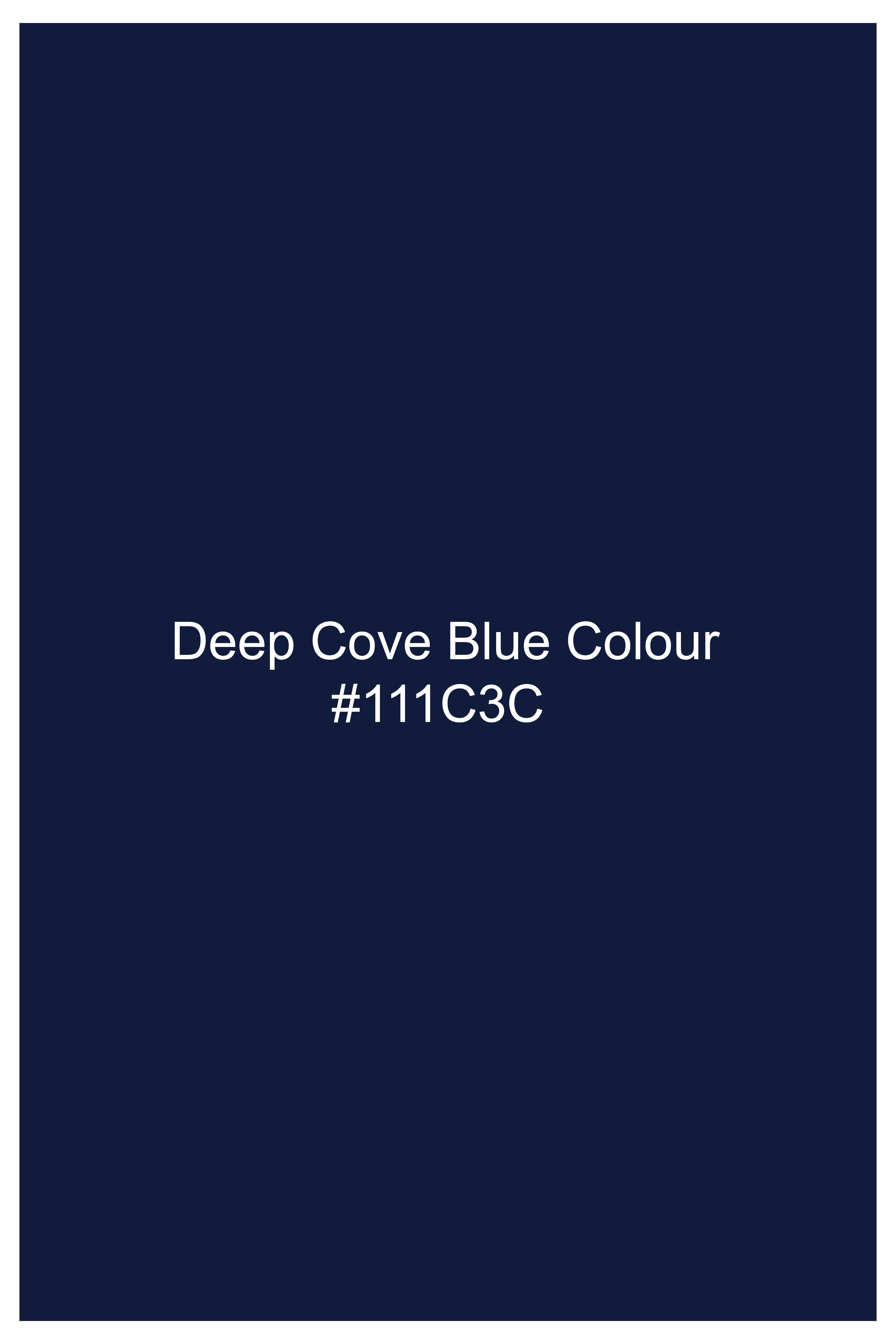 Deep Cove Blue Dobby Textured Premium Cotton Boxer