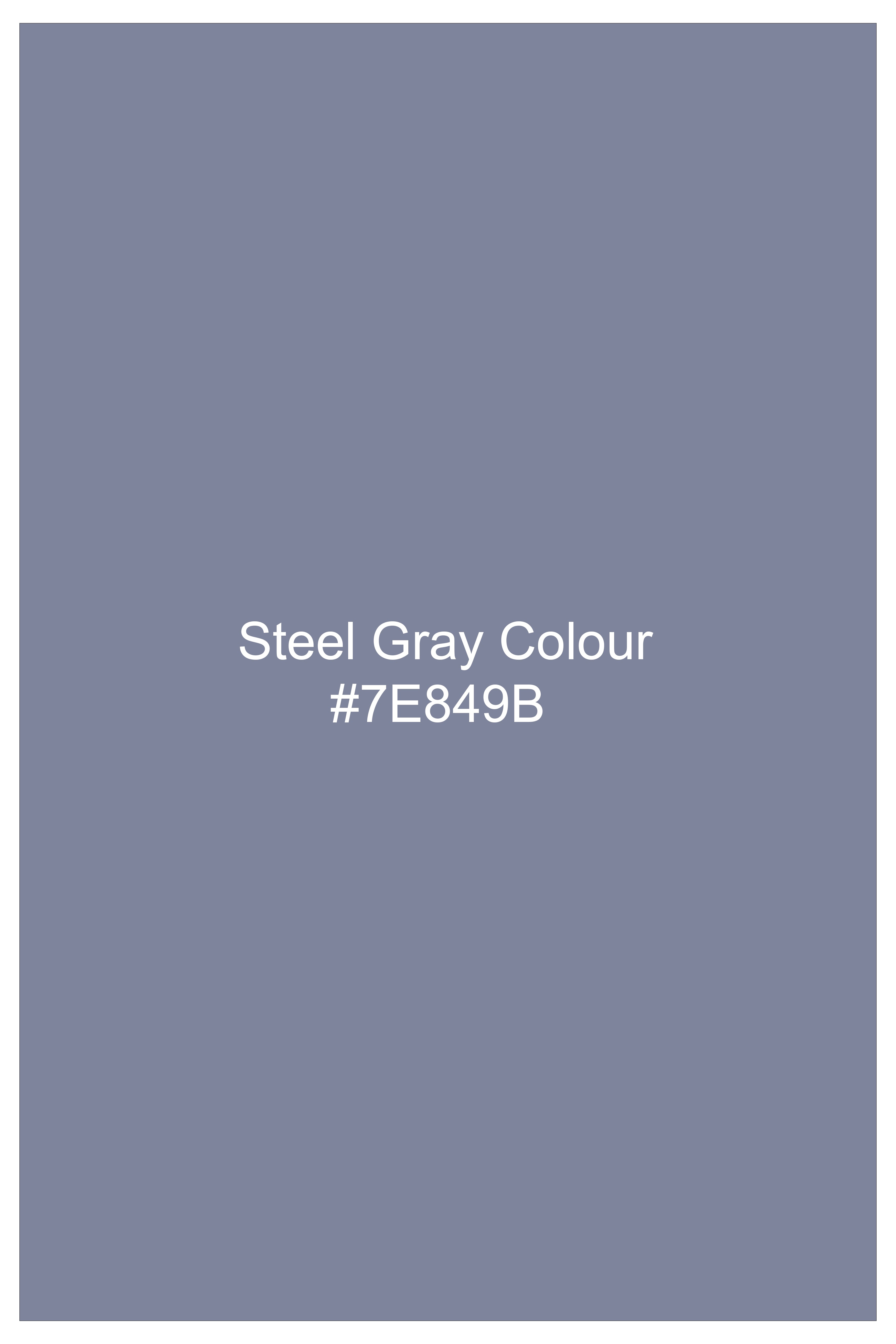 Steal Gray Solid Chambray Cotton Boxer