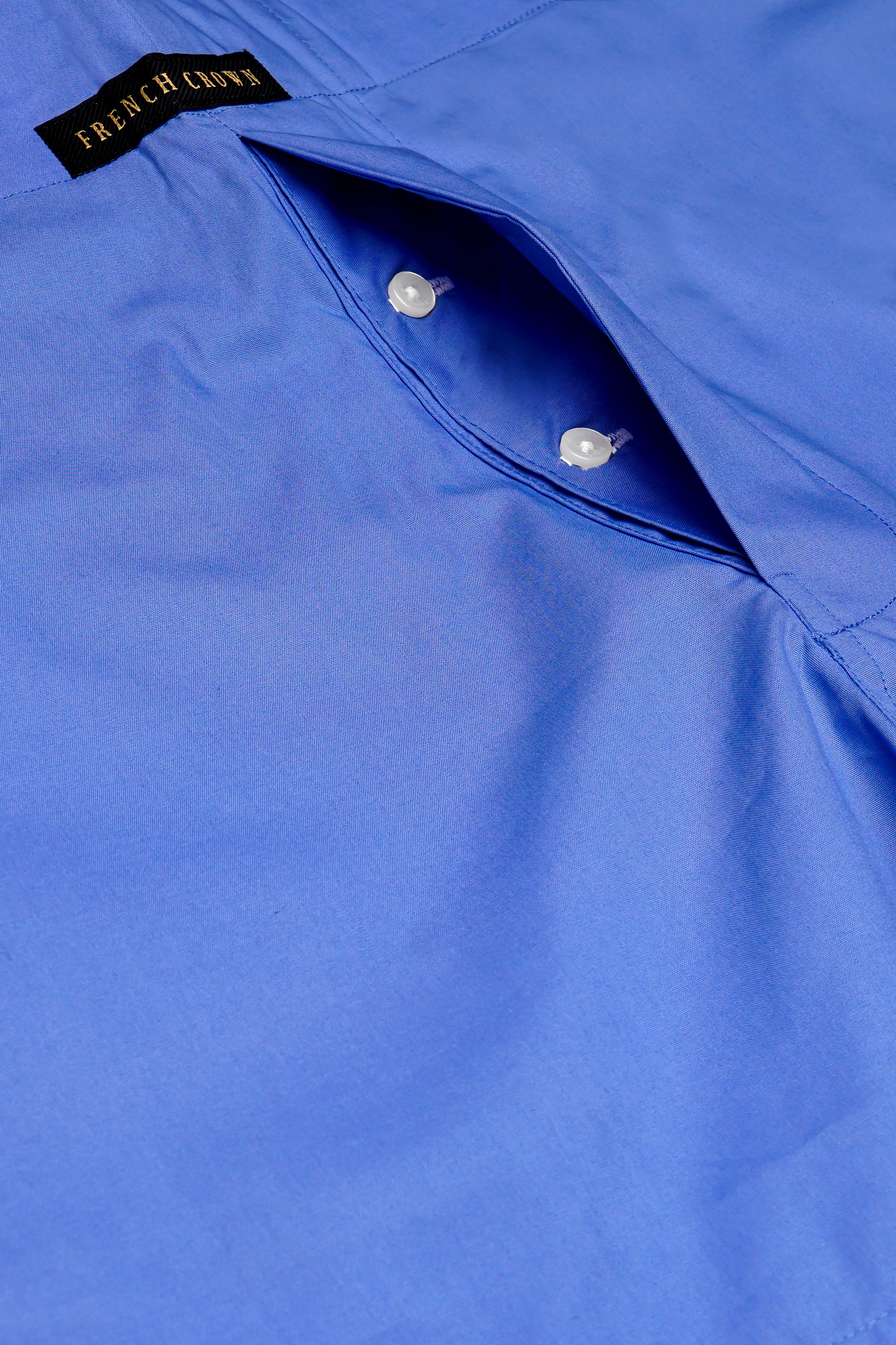 Silk Blue Plain Solid Poplin Premium Cotton Boxer