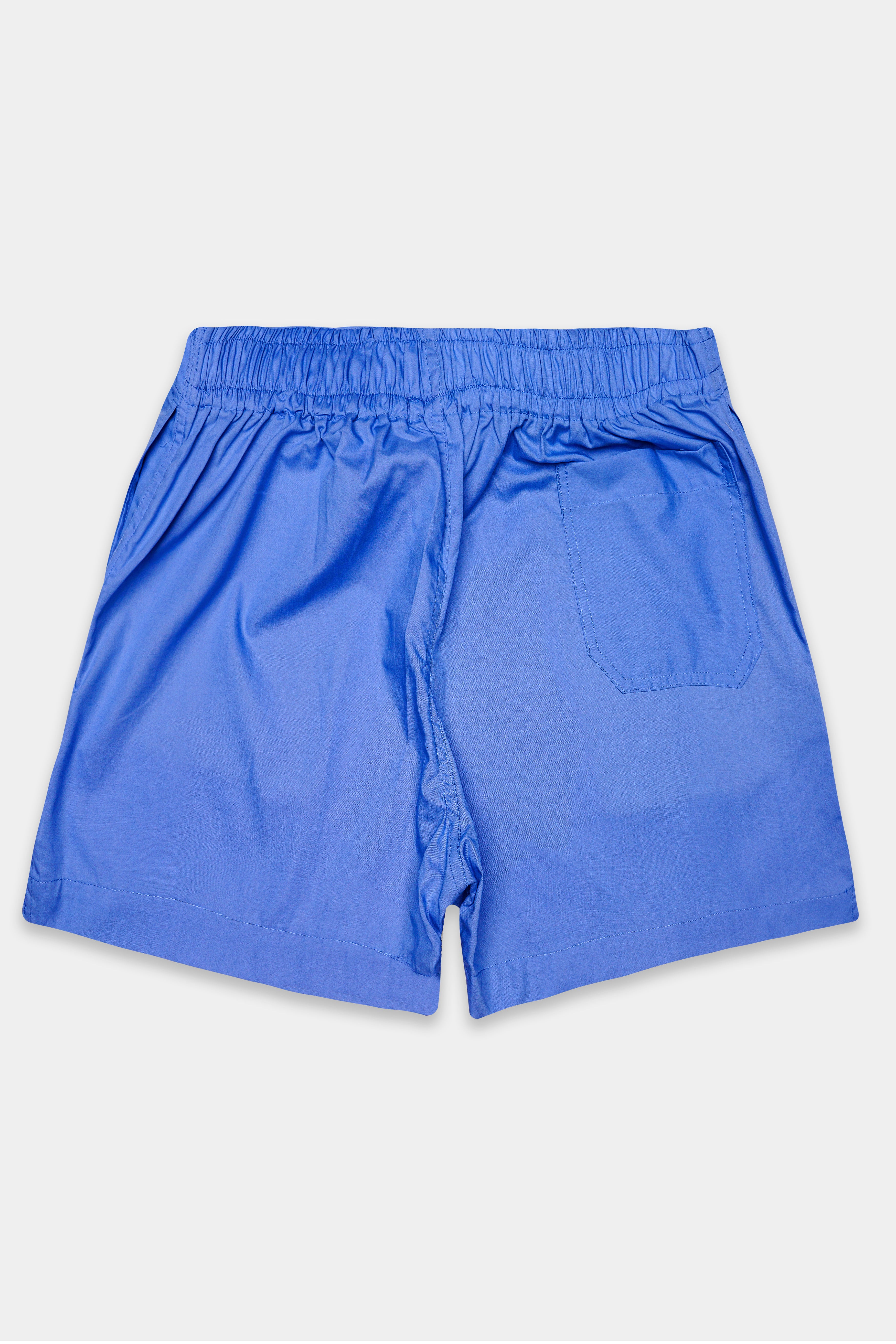 Silk Blue Plain Solid Poplin Premium Cotton Boxer