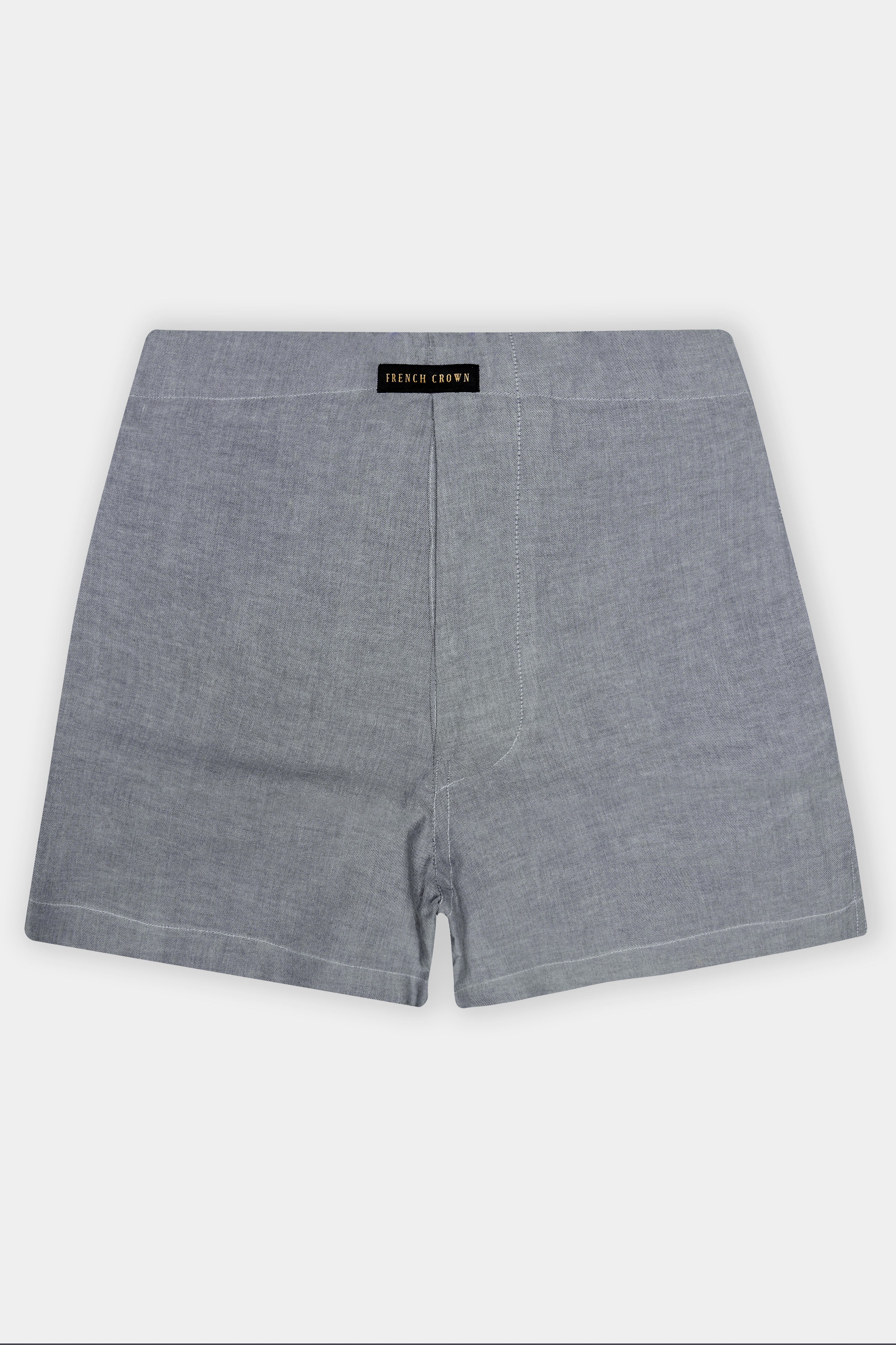 Boulder Gray Solid Oxford Premium Cotton Boxer