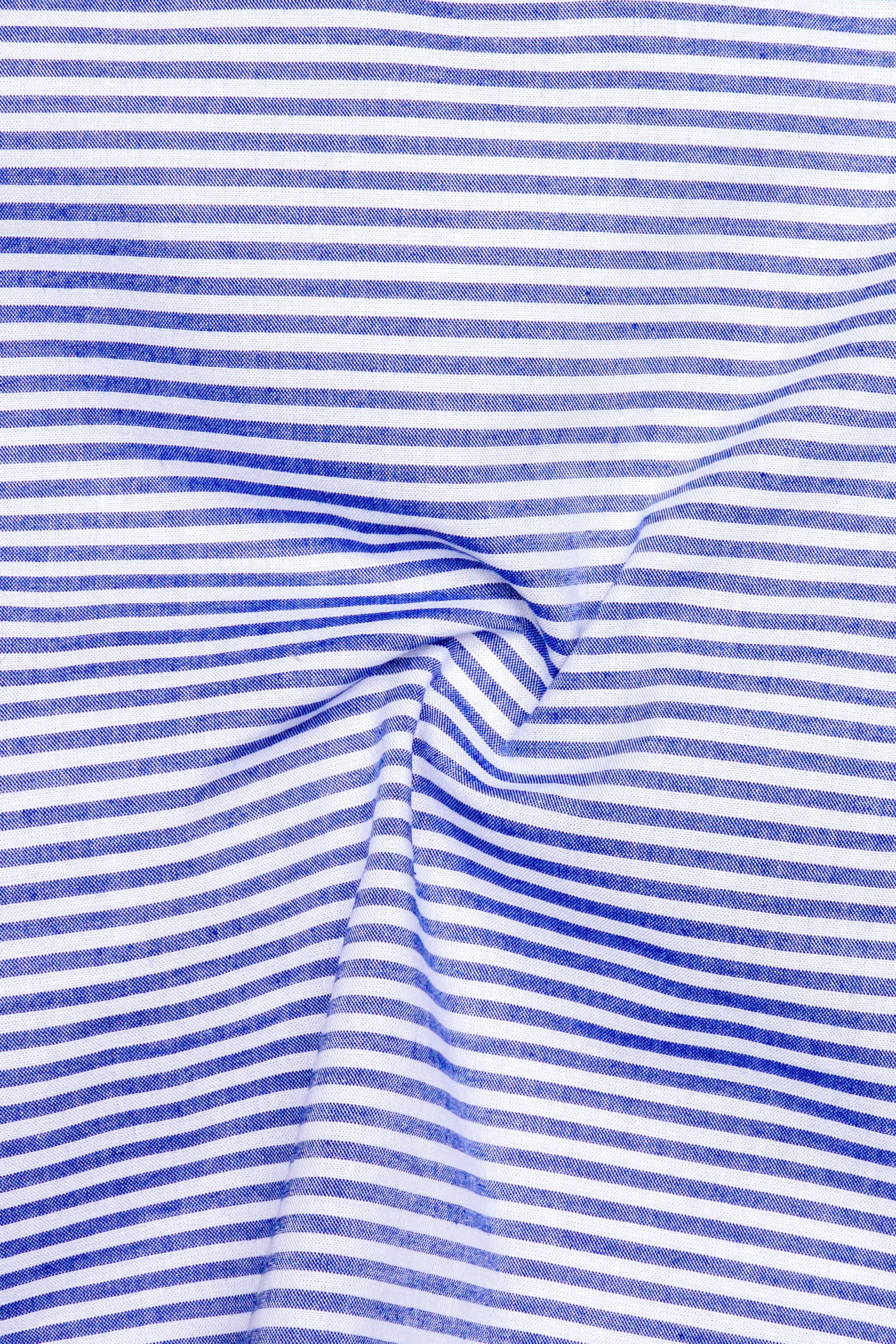 Minsk Blue And Bright White horizontal Stripes Super Soft Premium Cotton Boxer