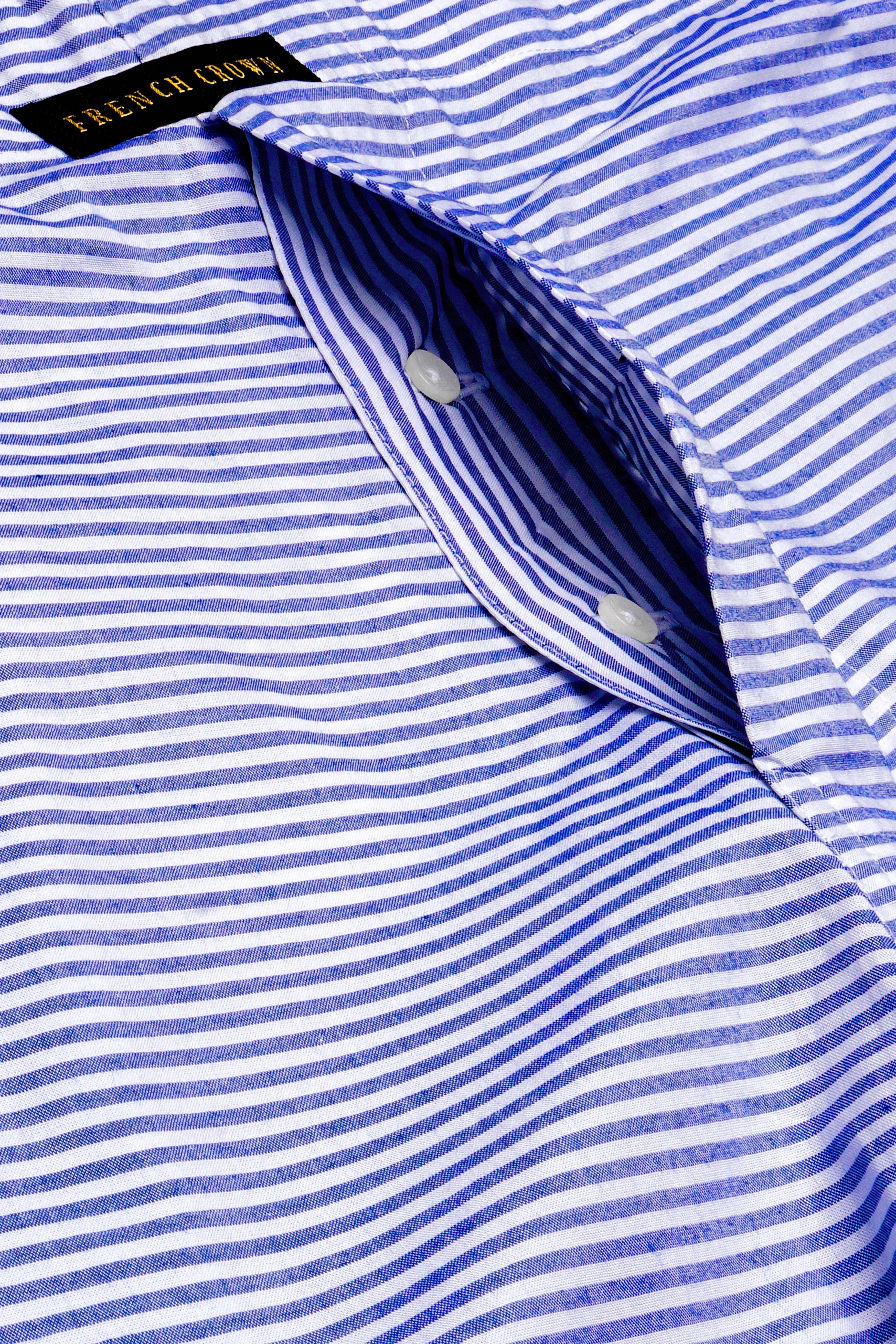 Minsk Blue And Bright White horizontal Stripes Super Soft Premium Cotton Boxer