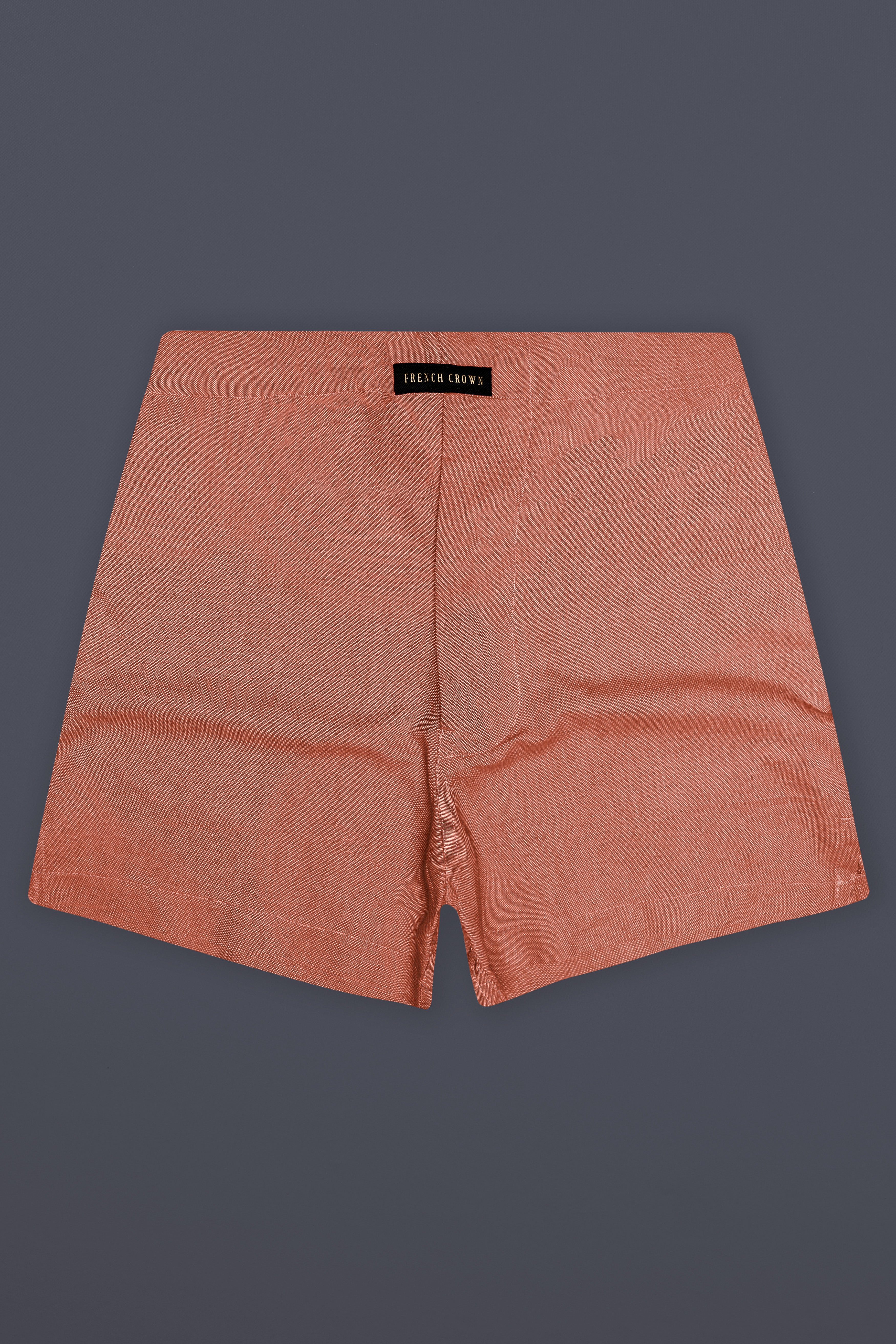 Rustline-Santa Fe Orange Solid Oxford Premium Cotton Boxer