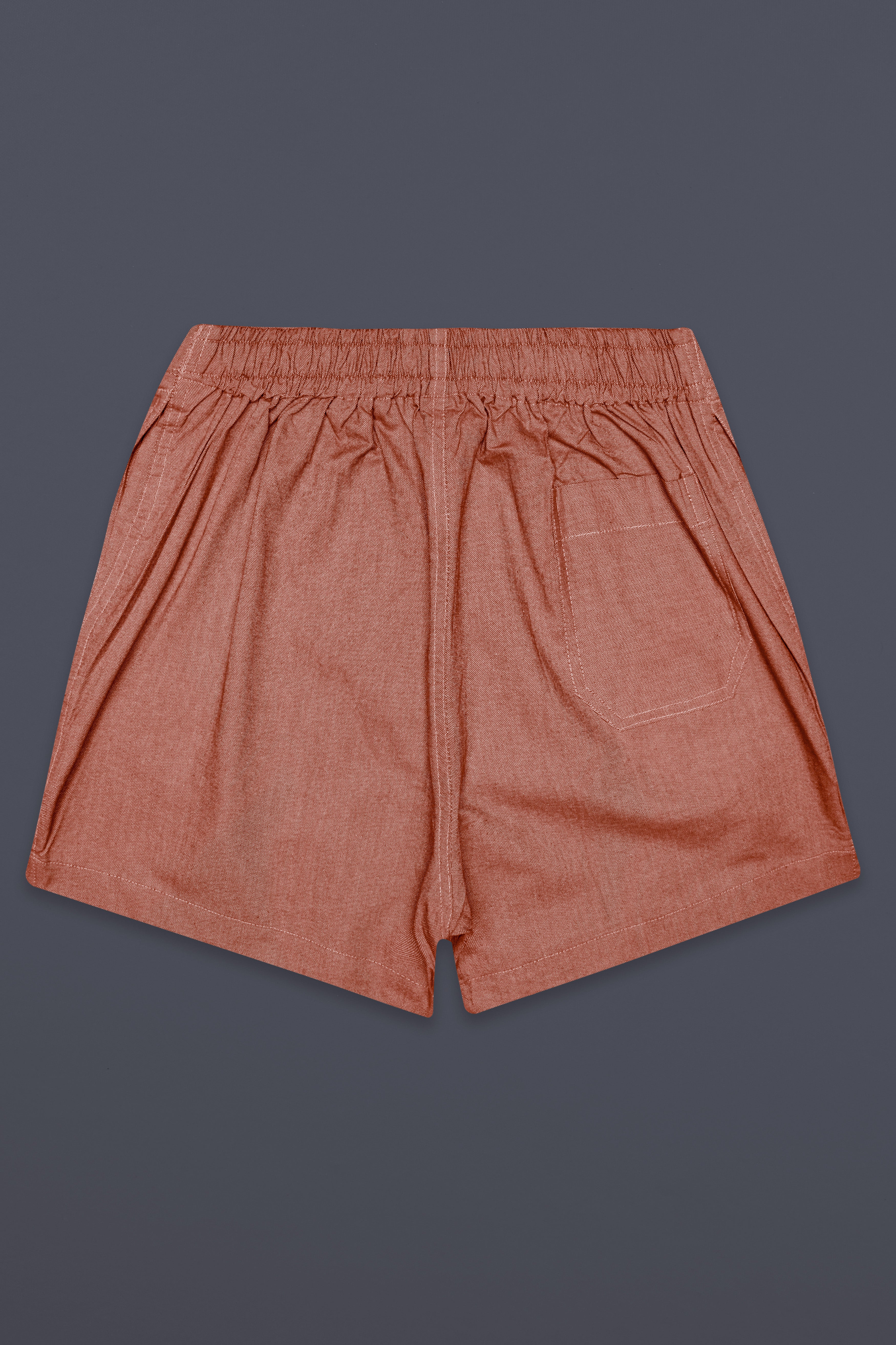 Rustline-Santa Fe Orange Solid Oxford Premium Cotton Boxer