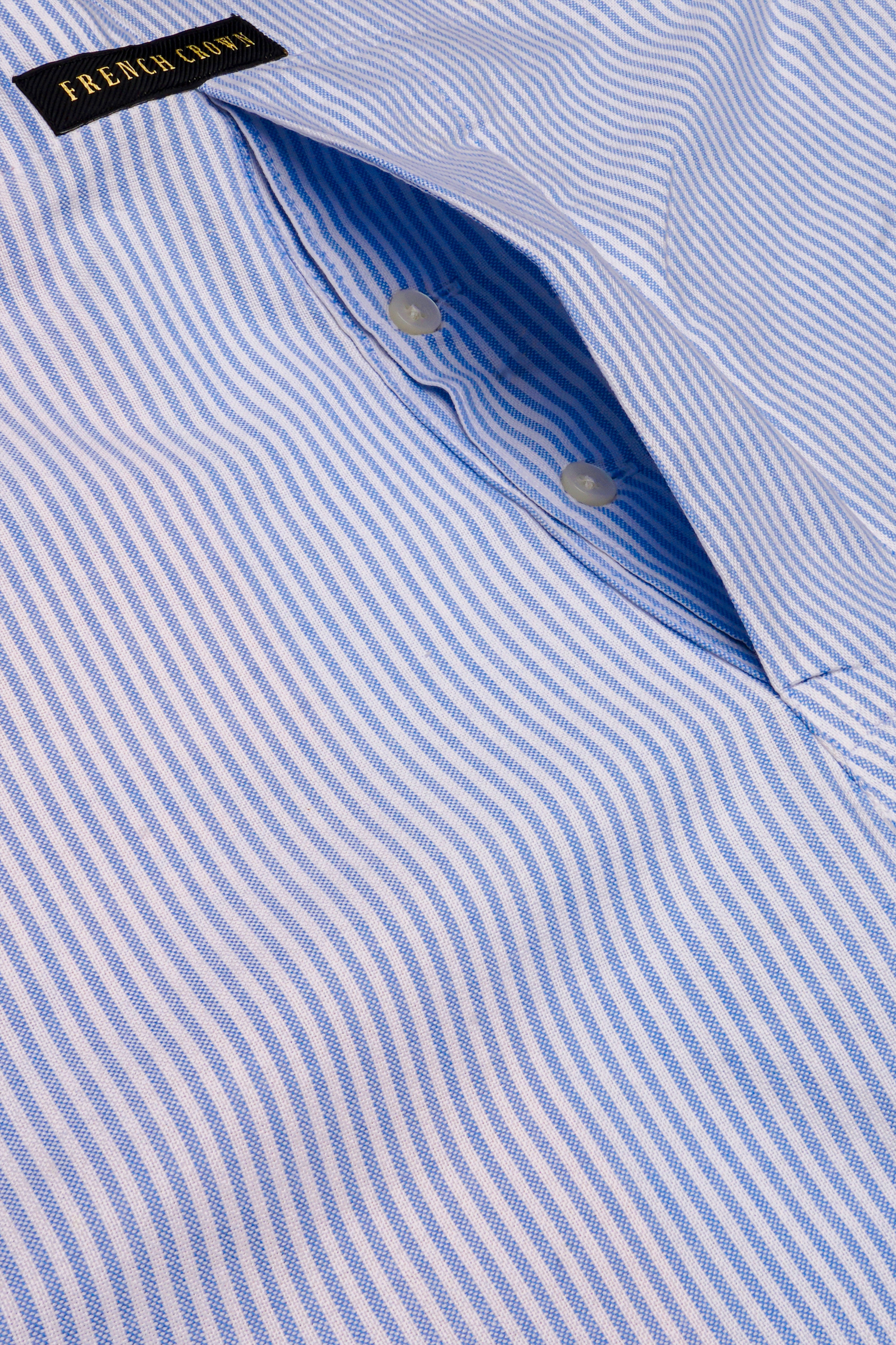 Nautical-Polo Blue And Bright White Striped Oxford Premium Cotton Boxer