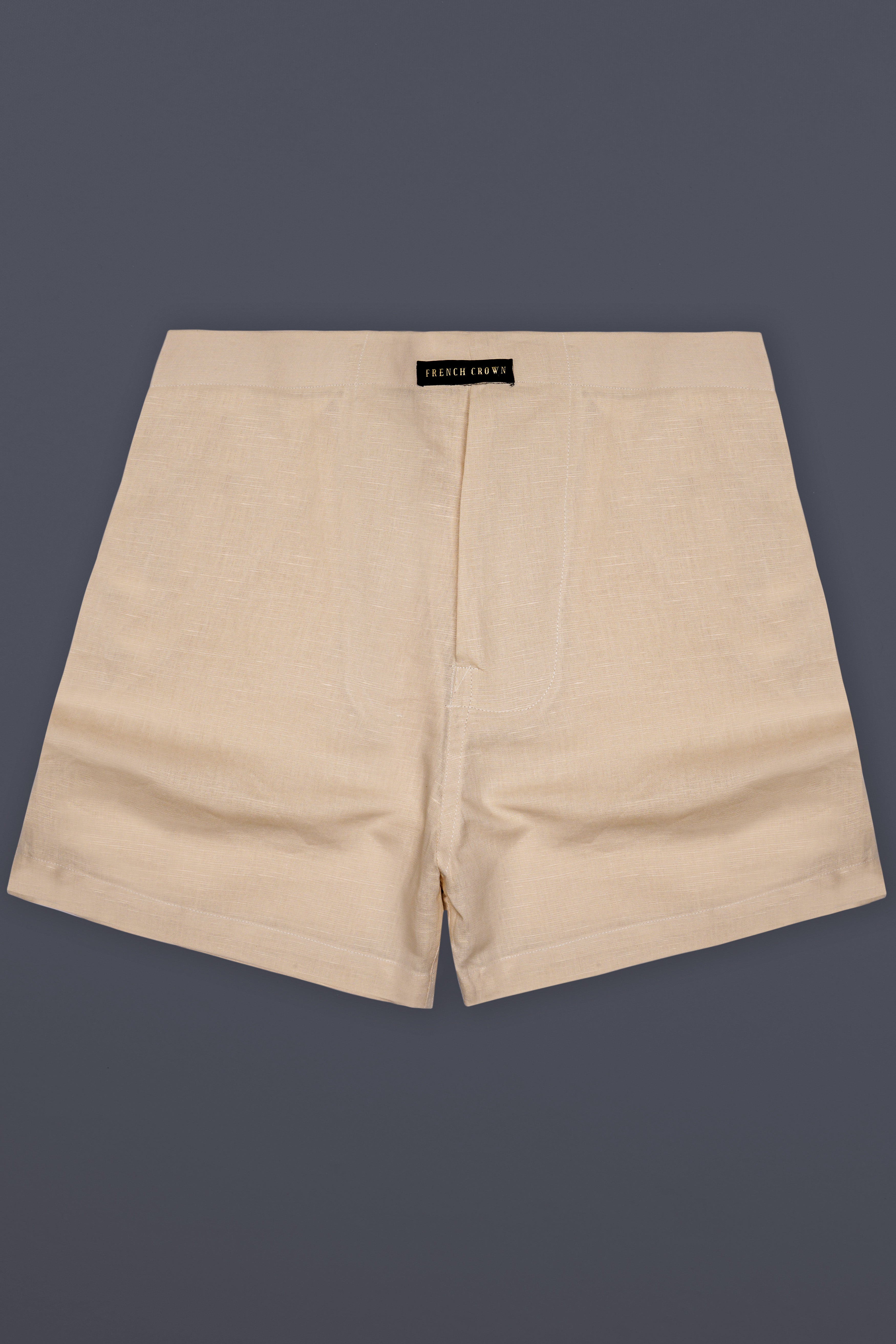 Ivory-Sorrell cream Solid Super Soft Luxurious Linen Boxer