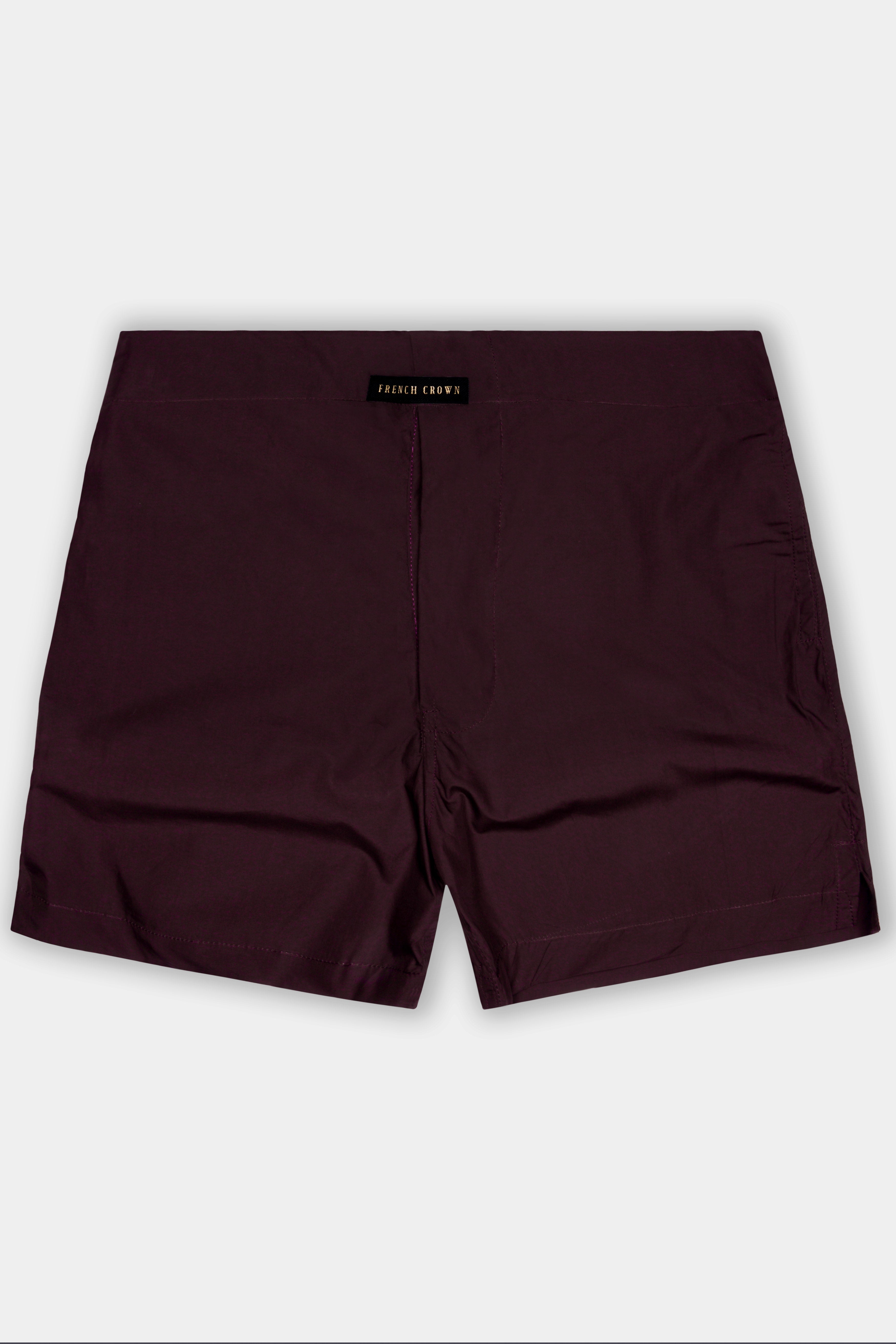 Wine-Eclipse Maroon Solid Poplin Premium Cotton Boxer