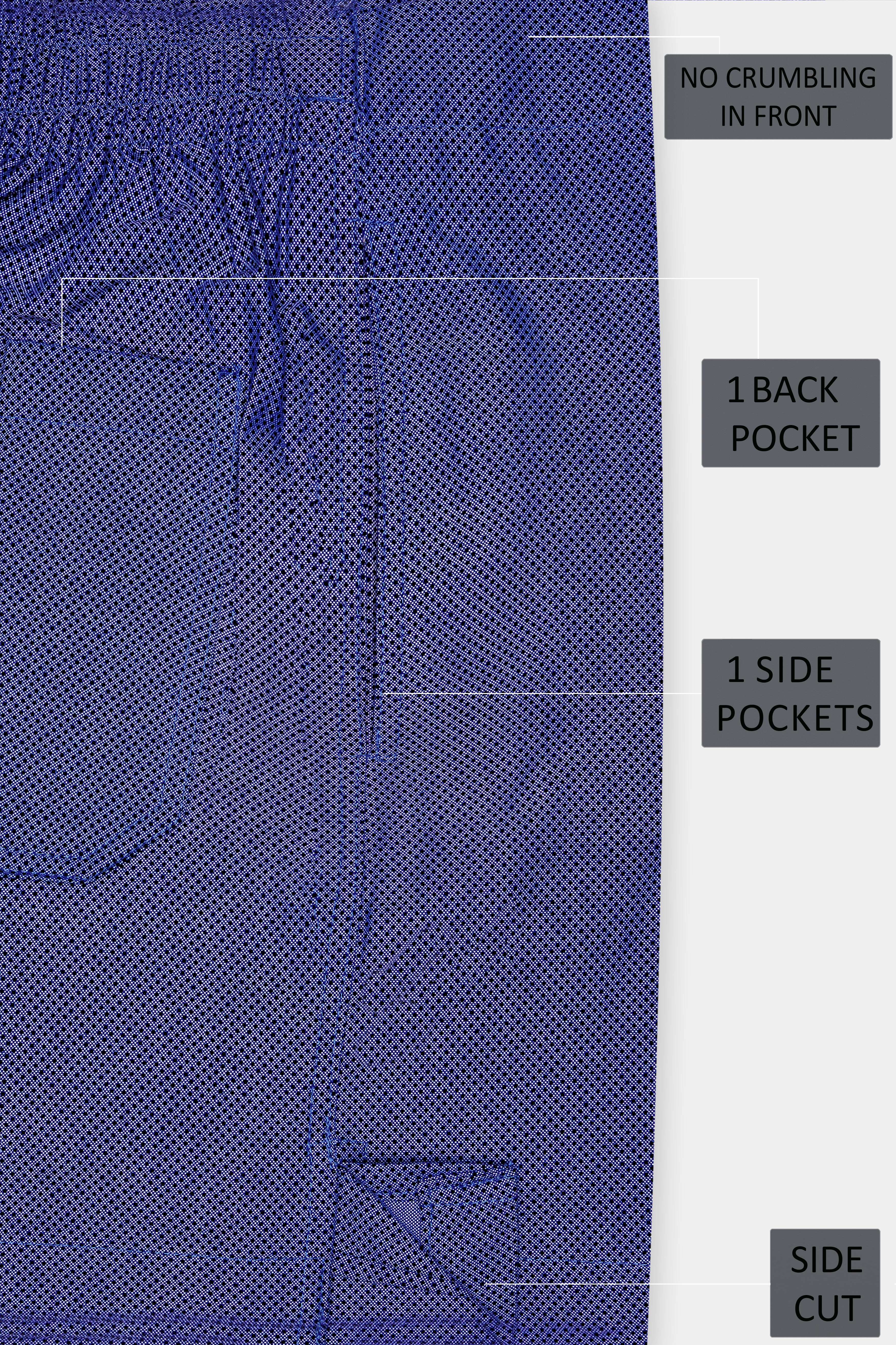 Sapphire-Victoria Blue Dobby Textured Premium Giza Cotton Boxer
