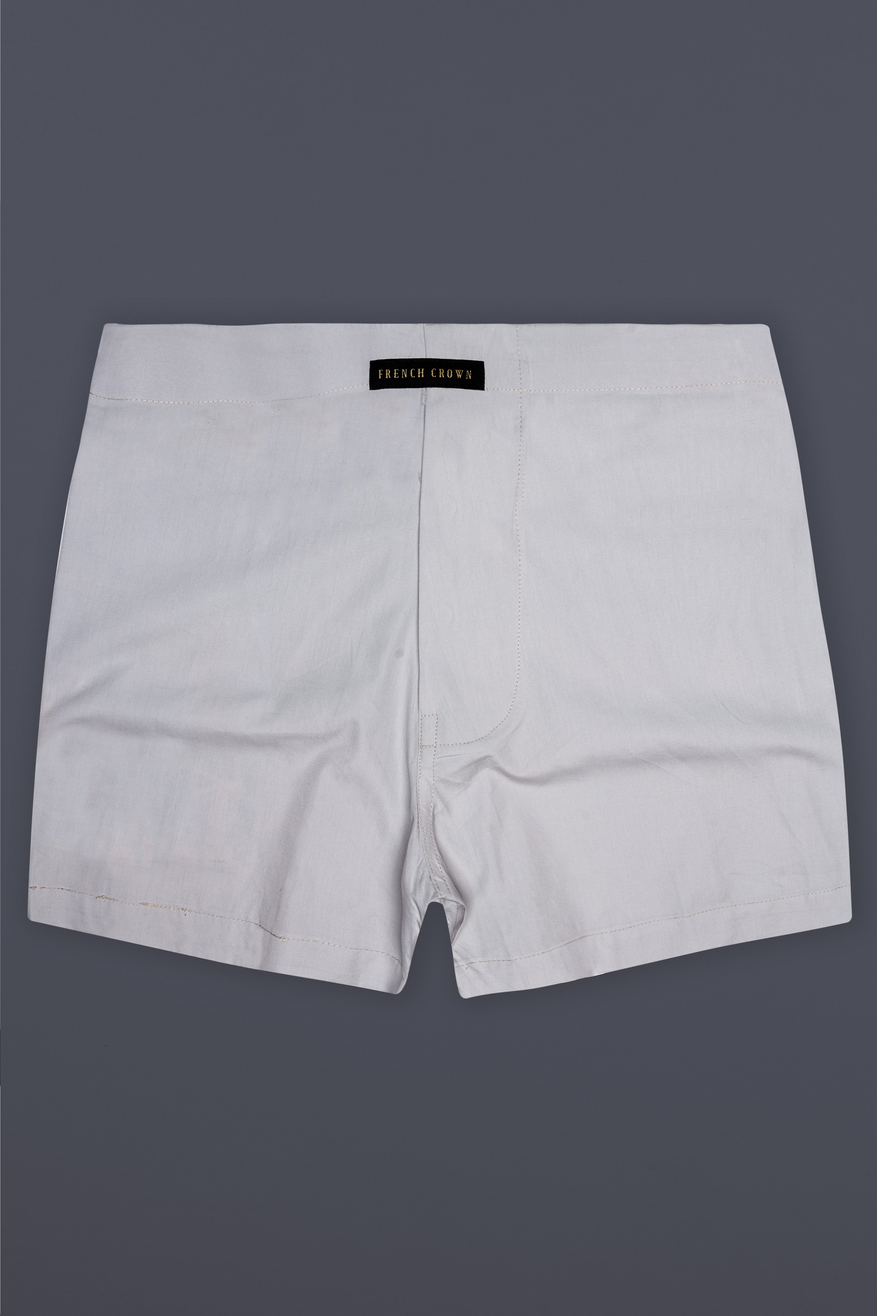 Graphite-Bombay Gray Solid Poplin Premium Cotton Boxer
