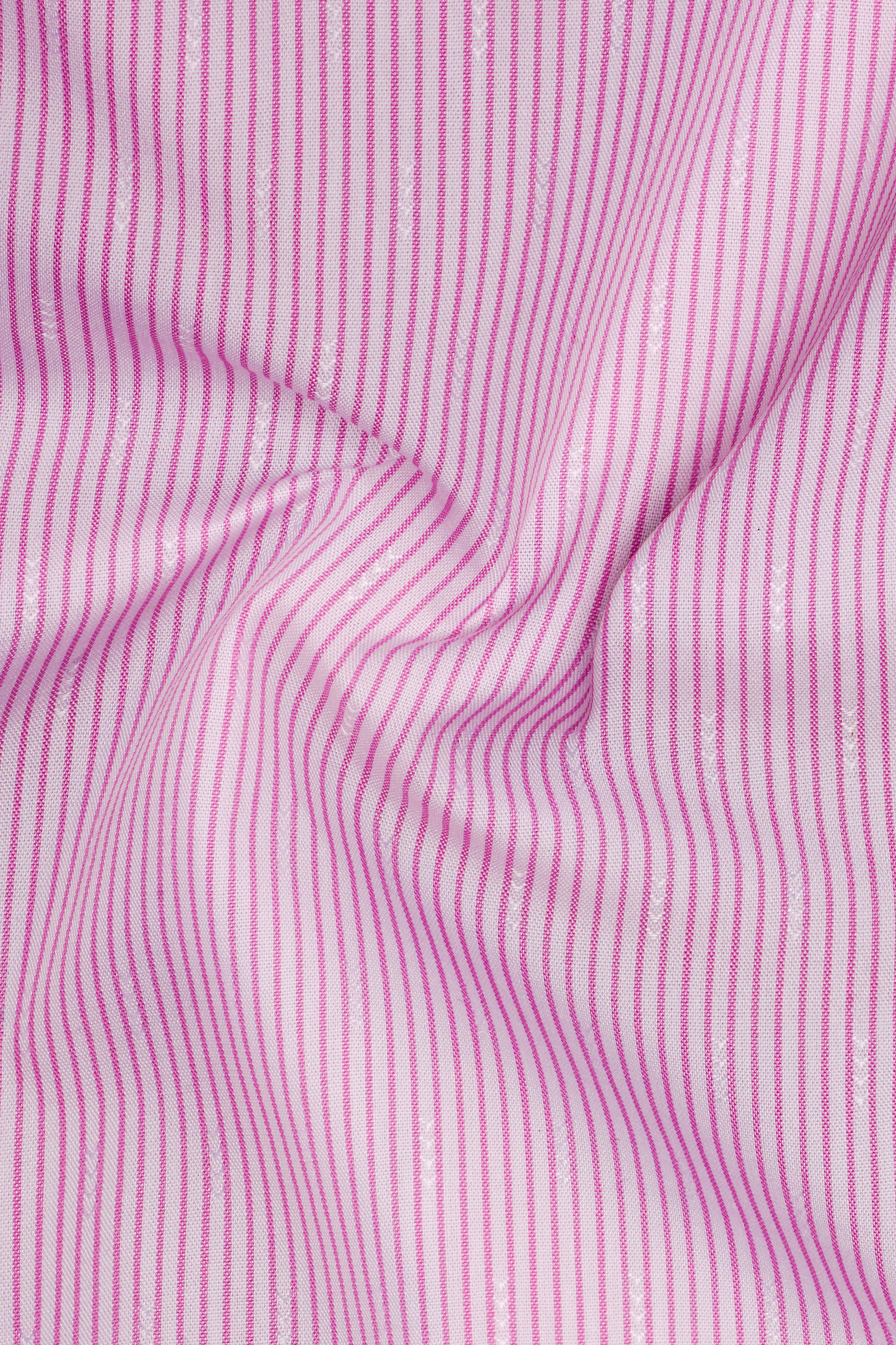 Flamingo-Melanie Pink Striped Poplin Premium Cotton Boxer