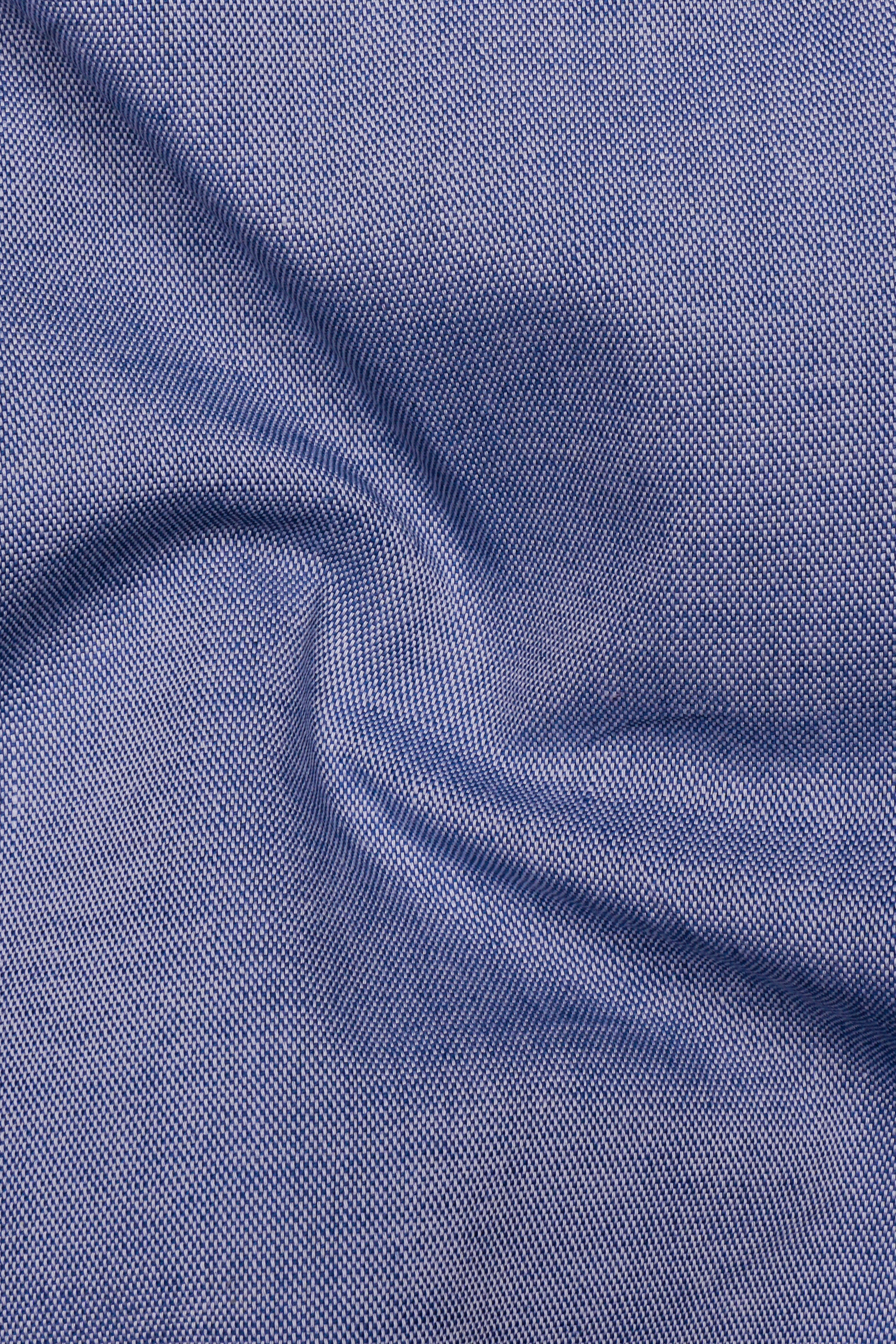 Storm-Faded Blue Solid Oxford Premium Cotton Boxer