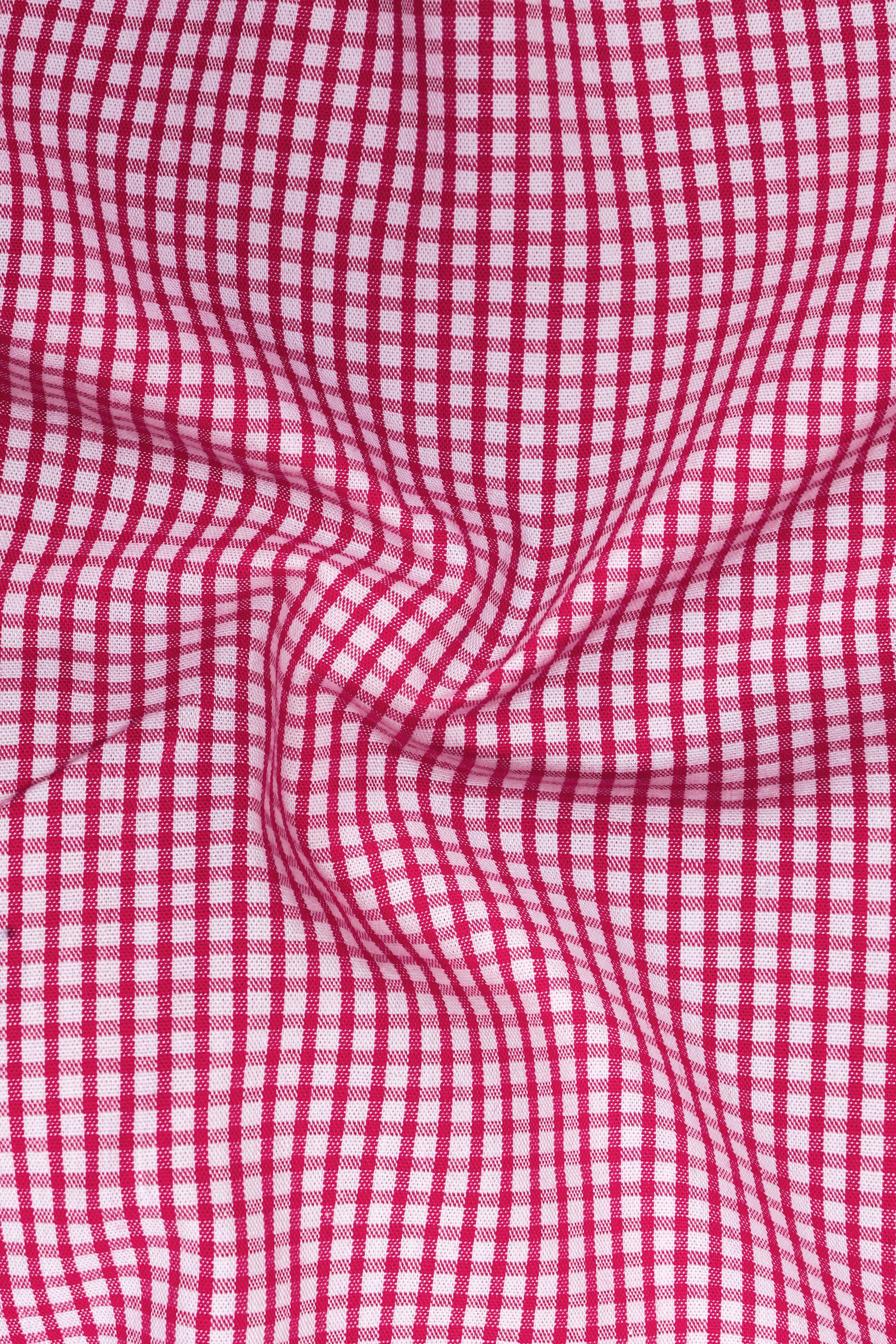 Rosy Grid-Thulian Pink Plaid Poplin Premium Cotton Boxer