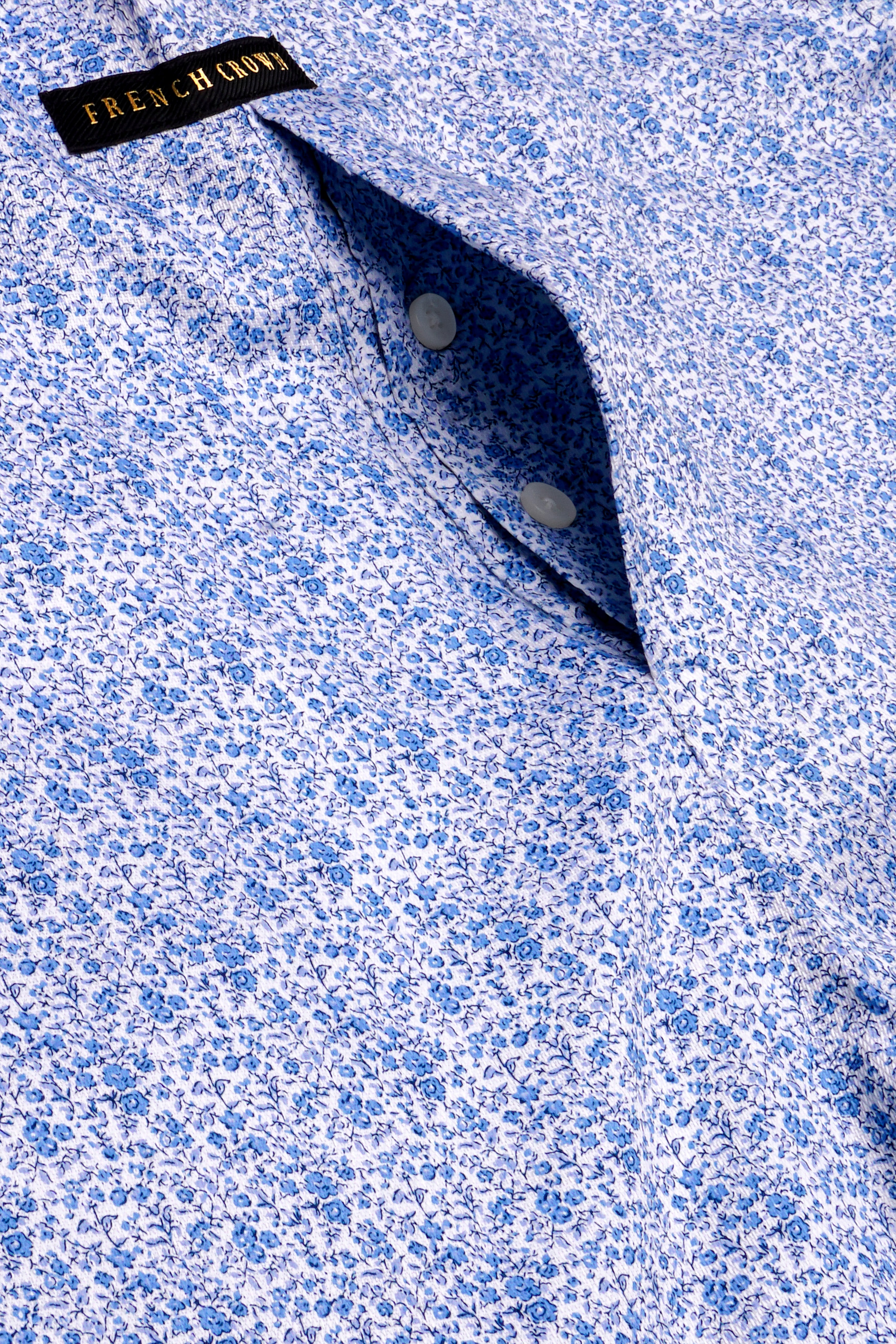 Frost-Jordy Blue Printed Dobby Textured Premium Giza Cotton Boxer