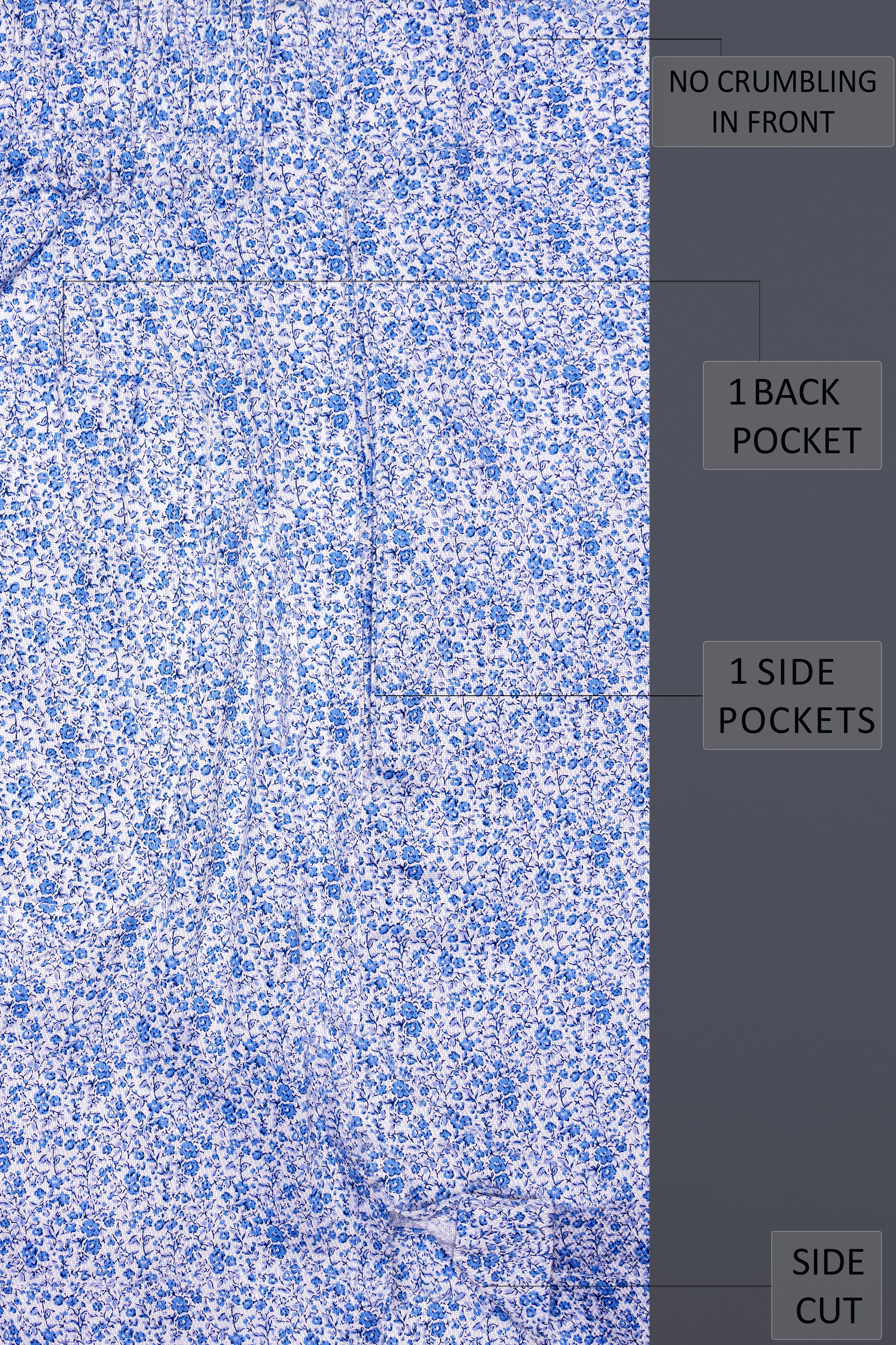 Frost-Jordy Blue Printed Dobby Textured Premium Giza Cotton Boxer