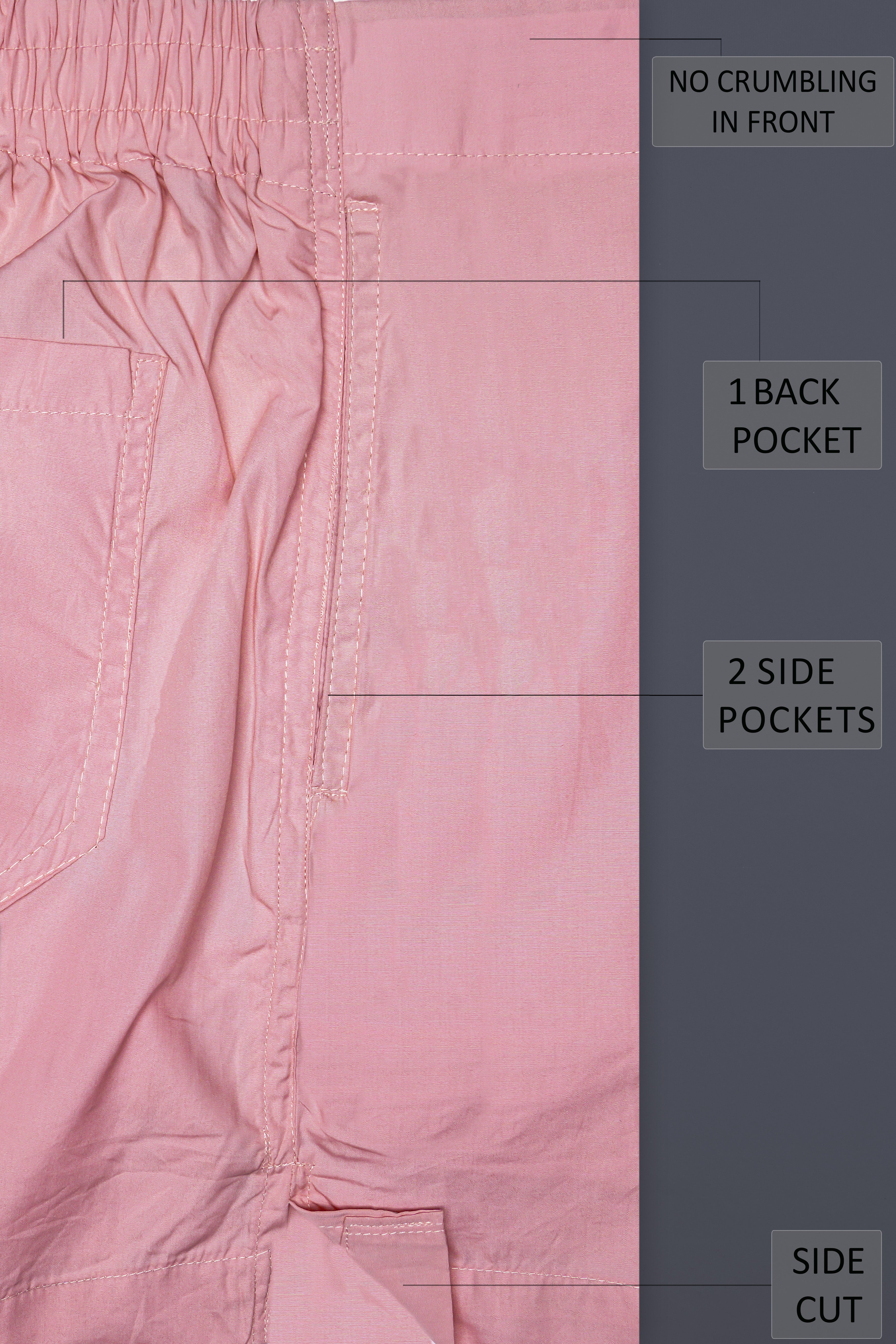Warm Rose-Wewak Pink Solid Poplin Premium Cotton Boxer