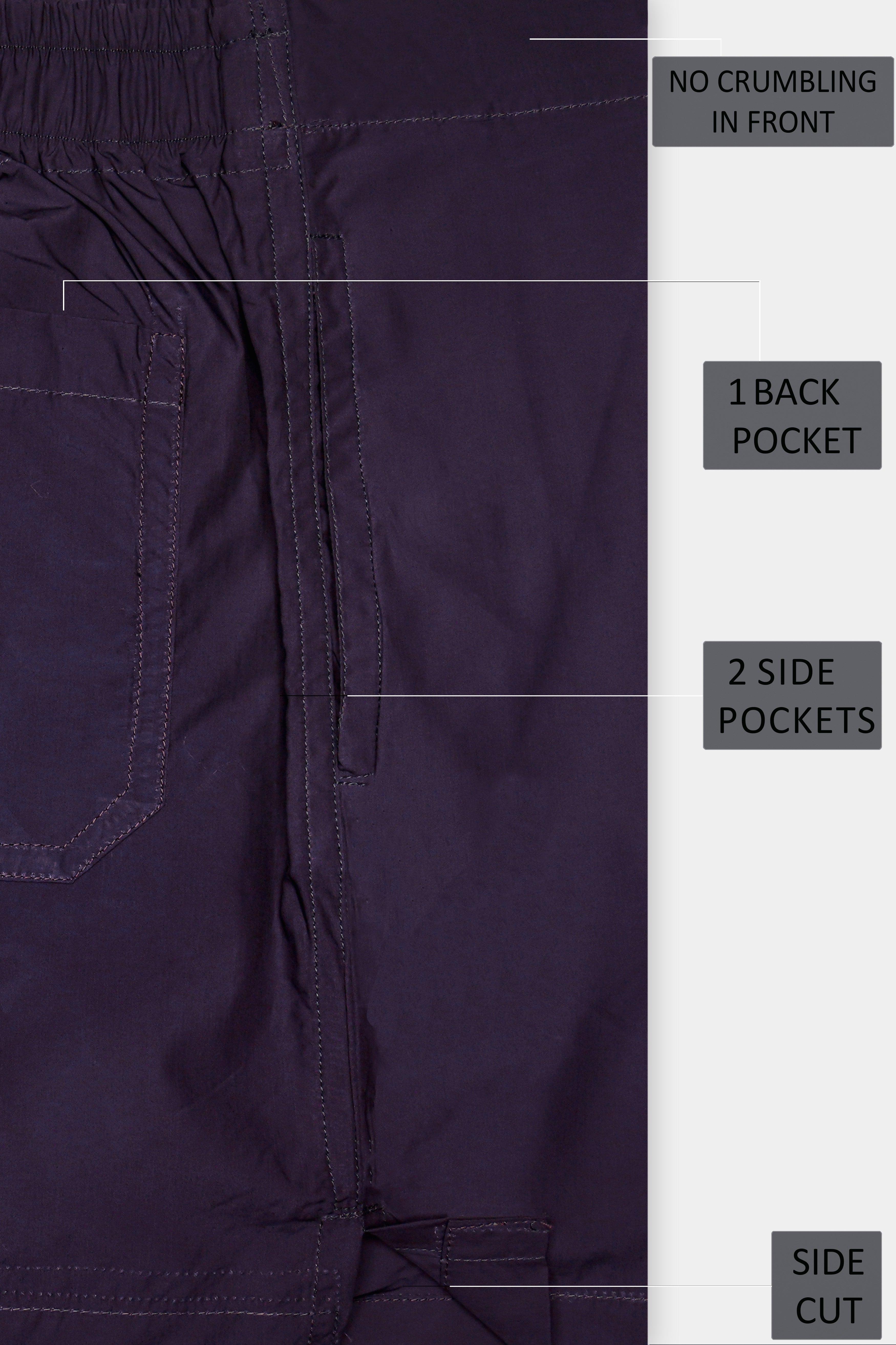 Mulberry-Blackcurrant Purple Solid Premium Cotton Boxer