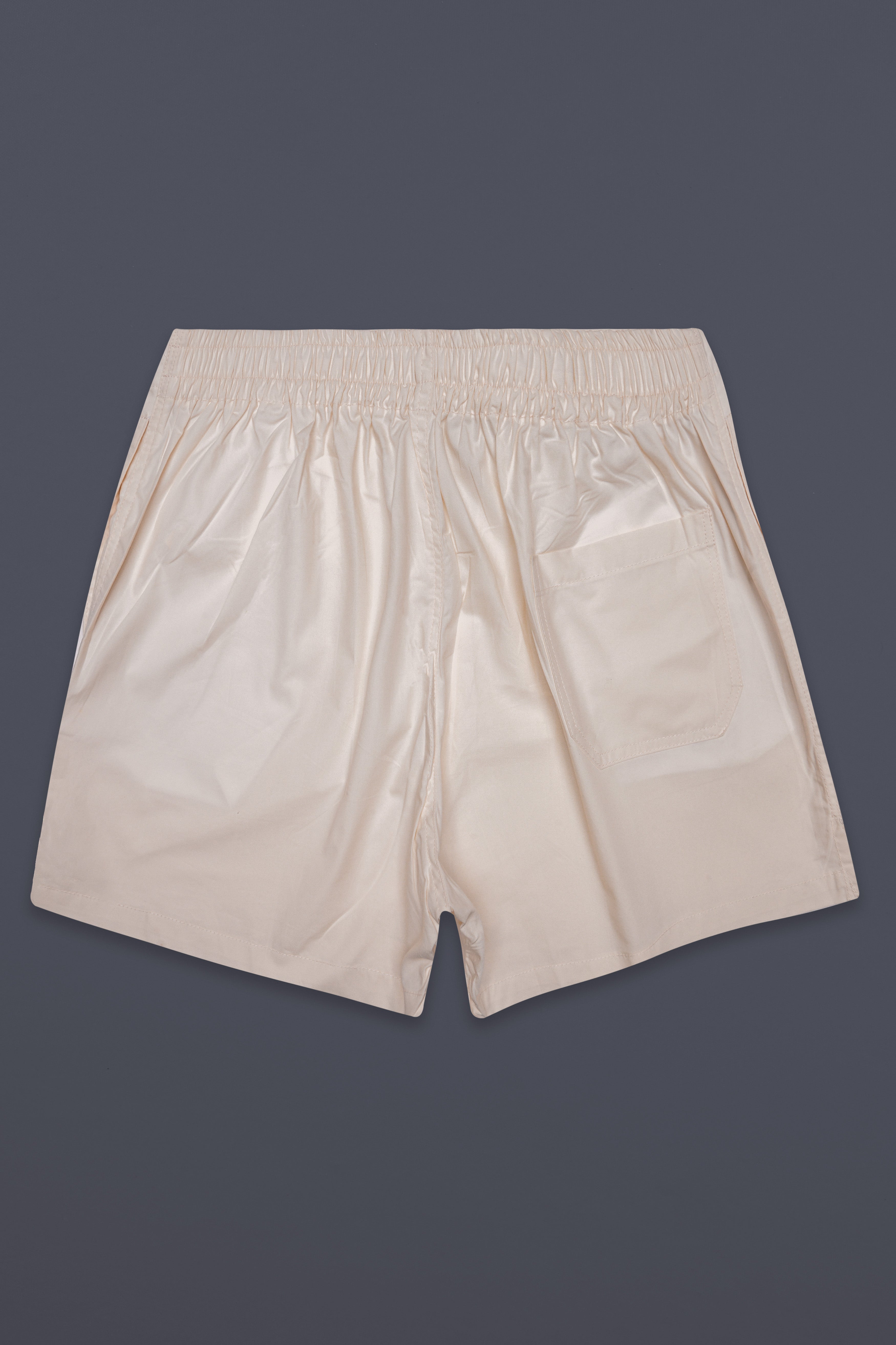 Pebble-Sisal Cream Solid Poplin Premium Cotton Boxer
