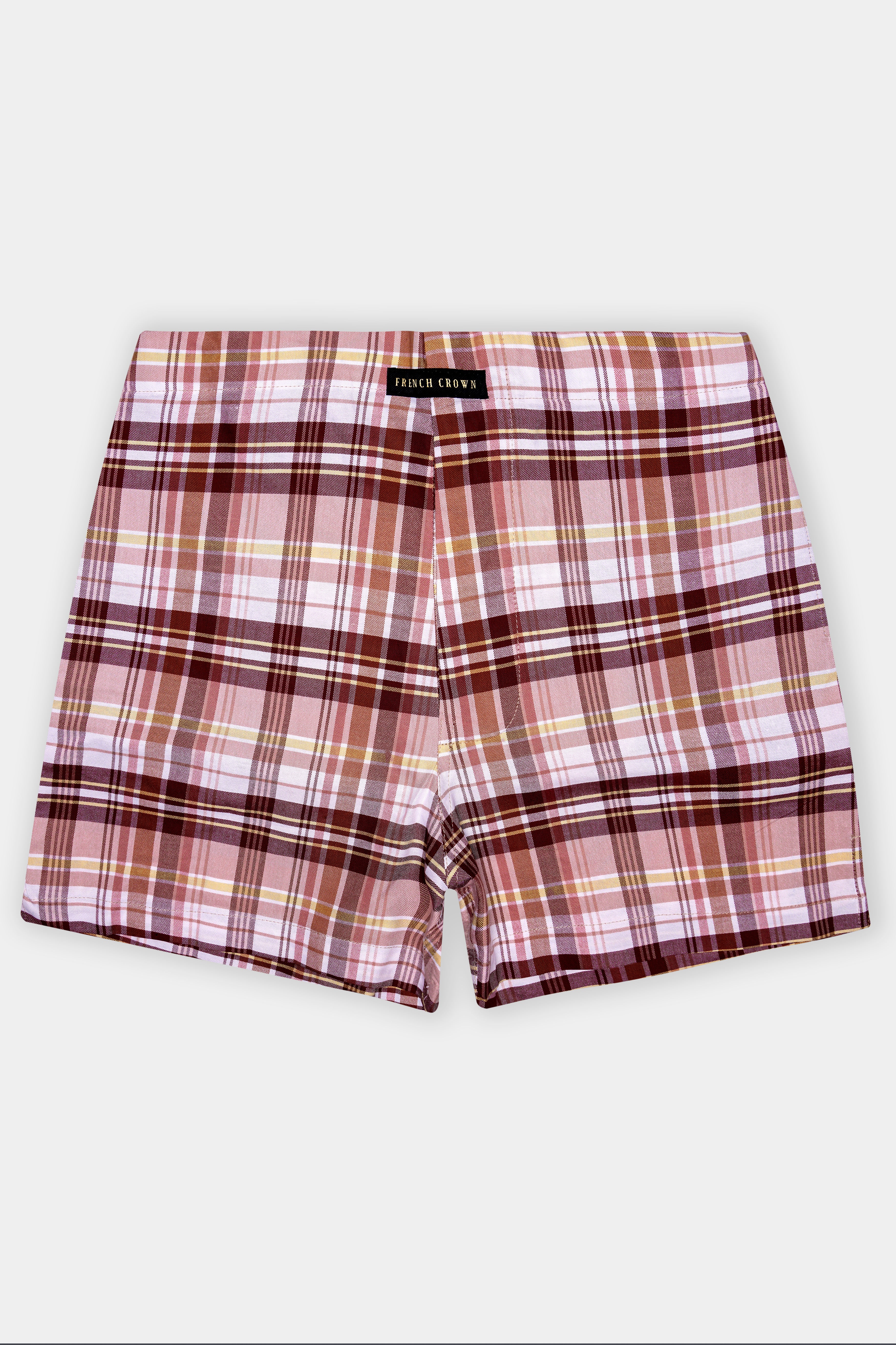 Heritage-Rustic Maroon Plaid Super Soft Oxford Premium Cotton Boxer