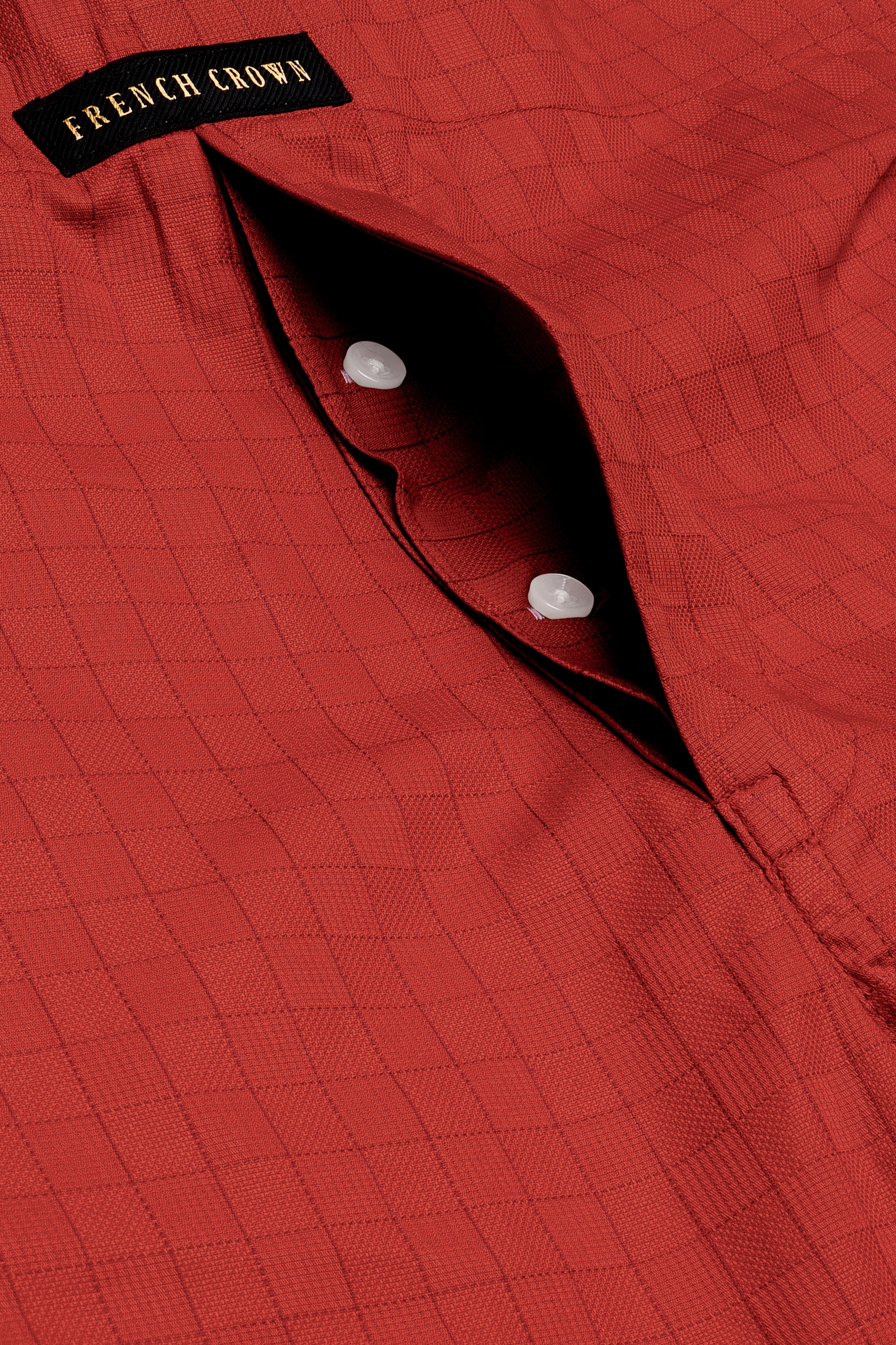 Vintage-Persian Red Plaid Dobby Textured Premium Giza Cotton Boxer